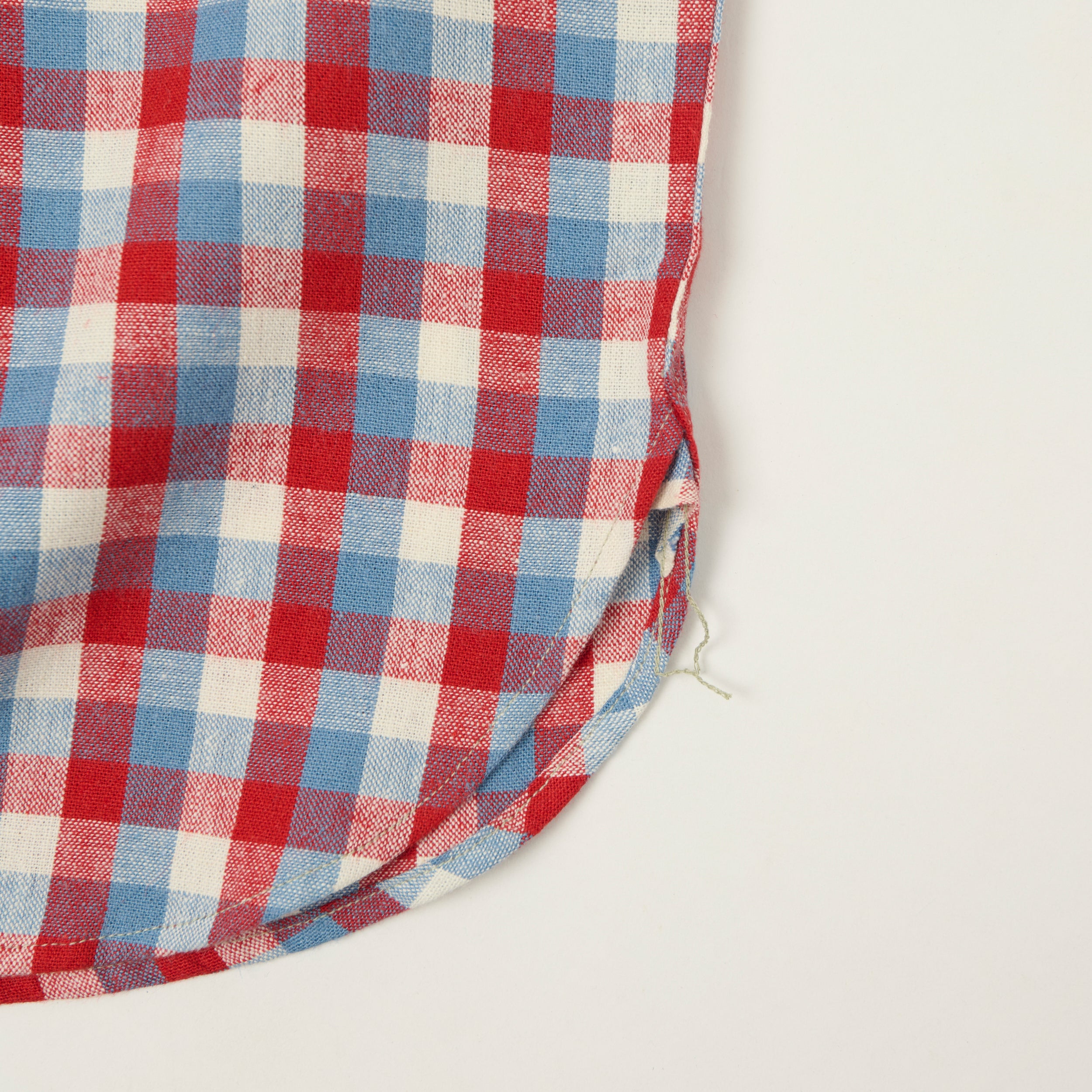 Warehouse & Co 3056 Duck Digger Short Sleeve Check Shirt - Red/Sax