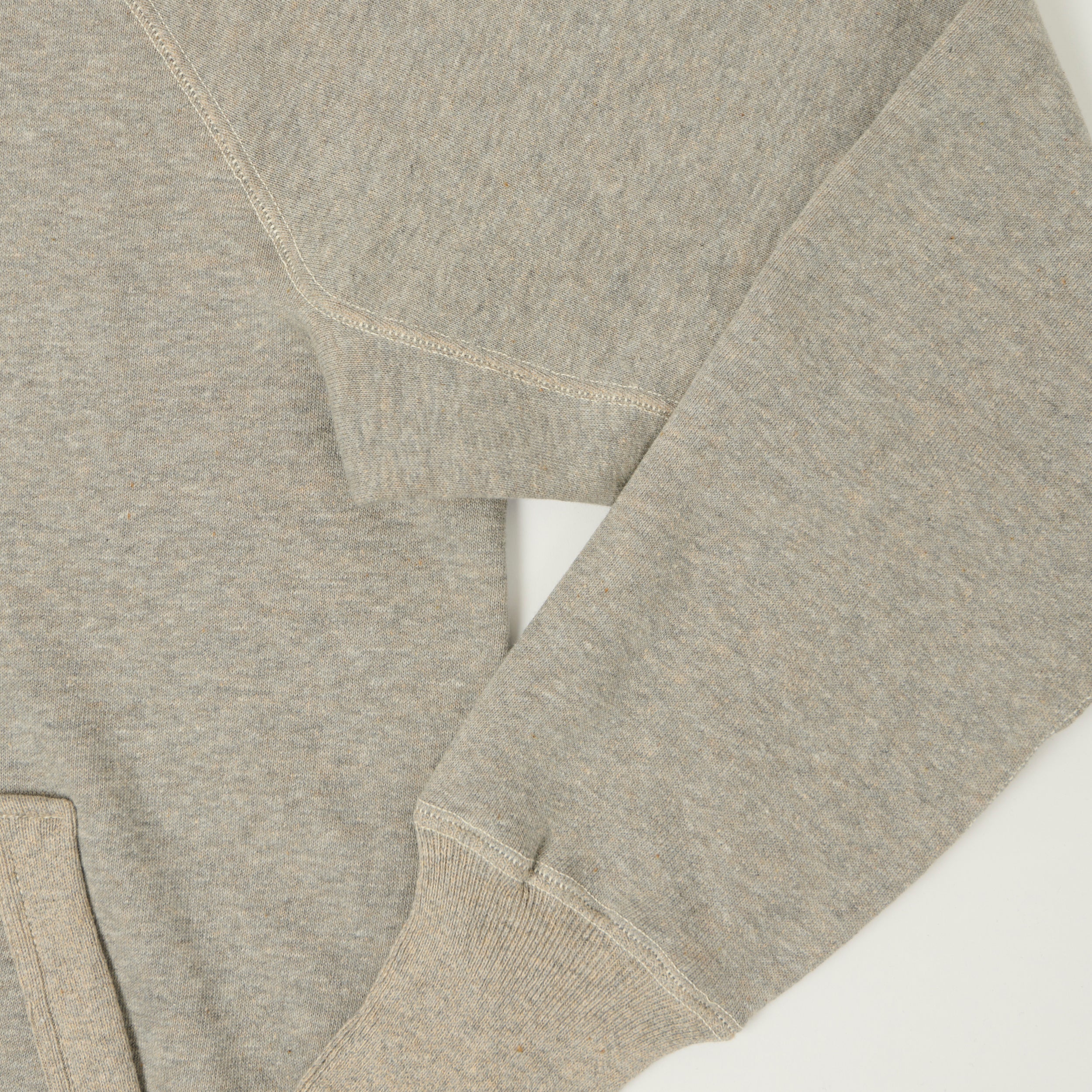 Warehouse & Co 496 Raglan Sleeve Zip Through Hoodie - Heather Grey
