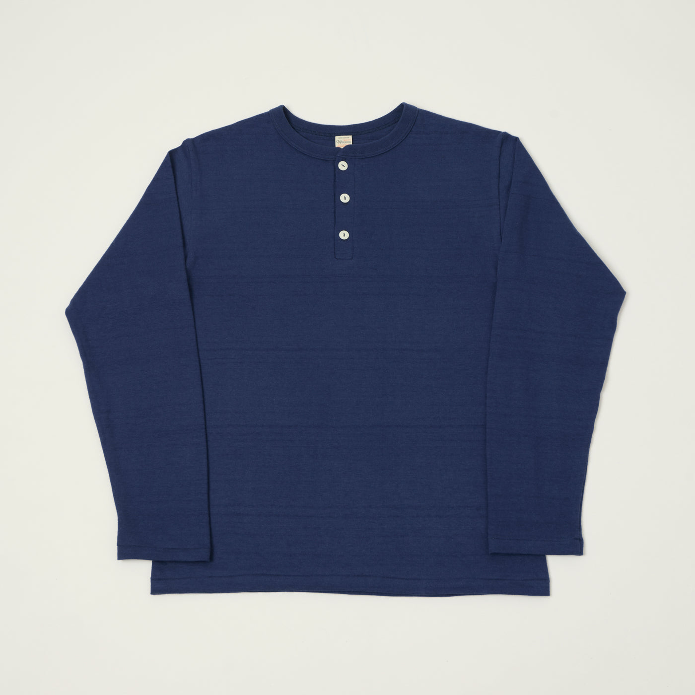 Warehouse & Co 5907 Long Sleeve Henley - Navy