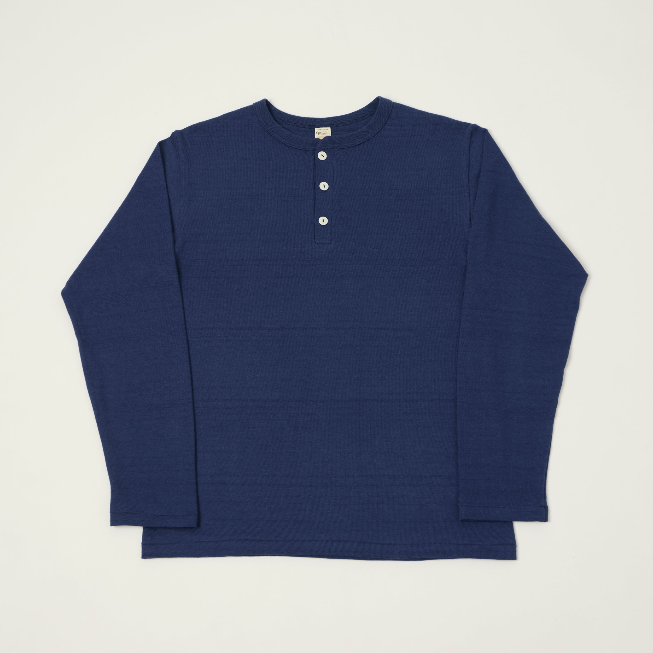 Warehouse & Co 5907 Long Sleeve Henley - Navy