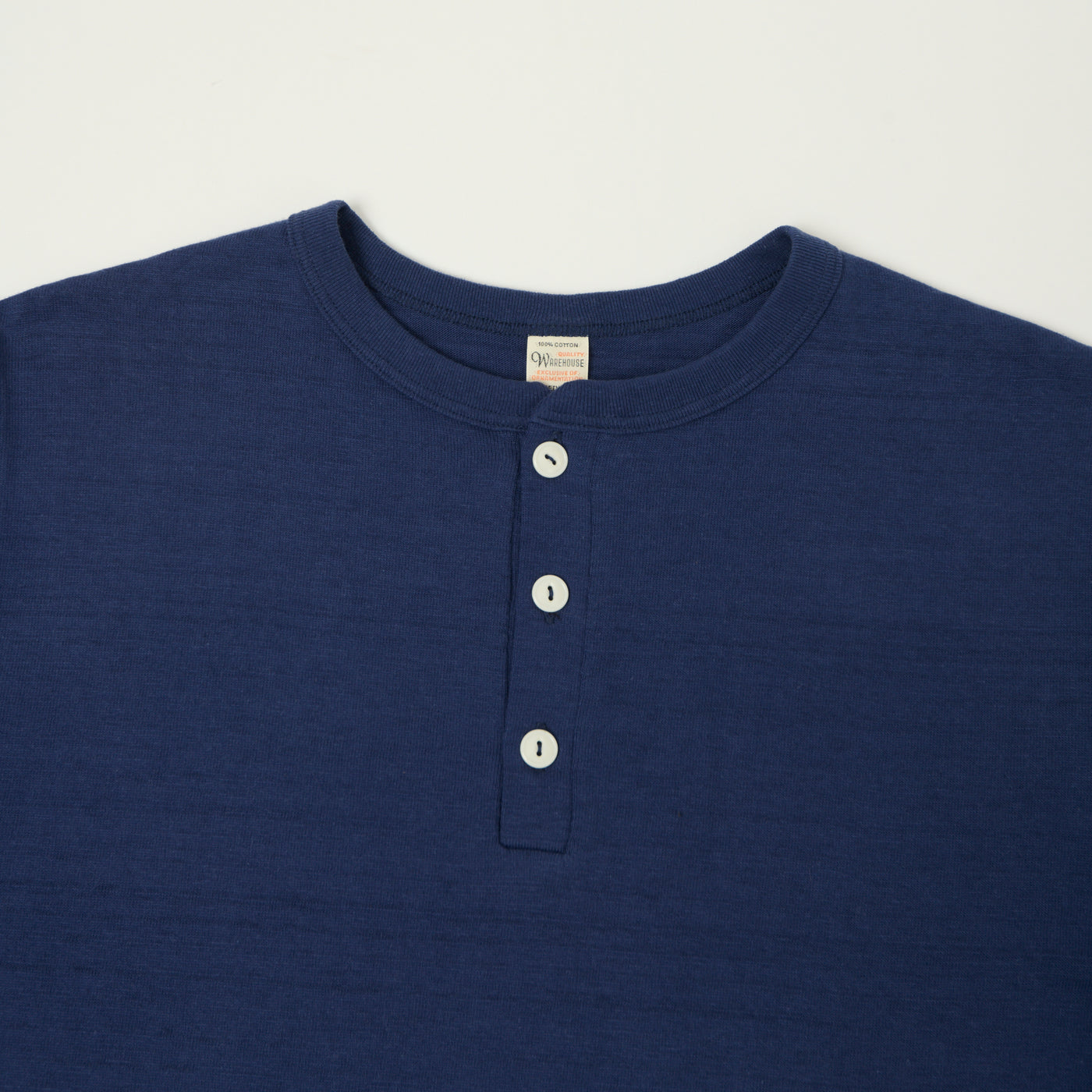 Warehouse & Co 5907 Long Sleeve Henley - Navy