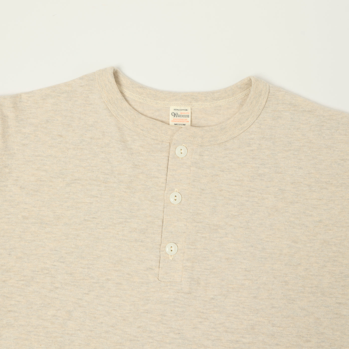 Warehouse & Co 5907 Long Sleeve Henley - Oatmeal