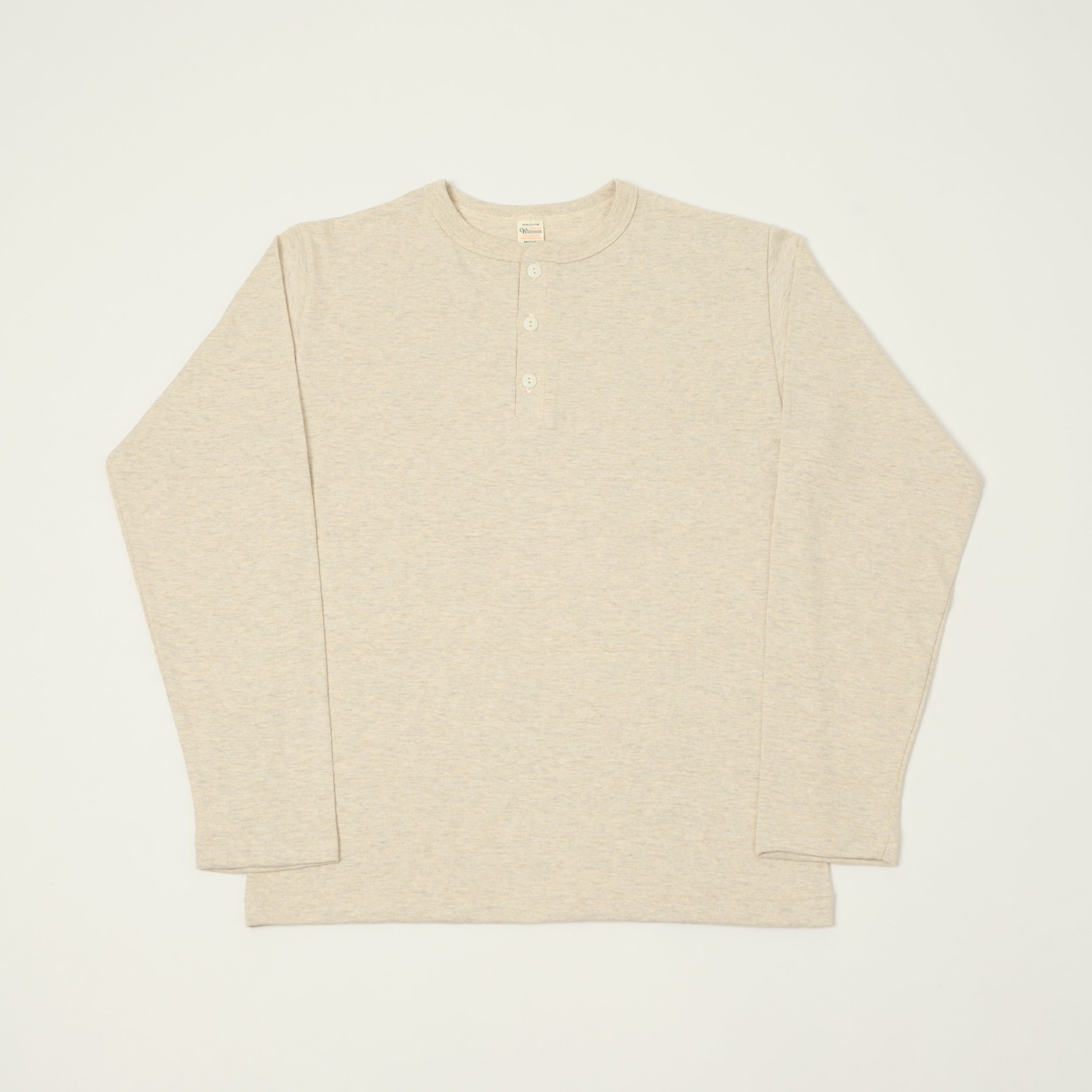 Warehouse & Co 5907 Long Sleeve Henley - Oatmeal