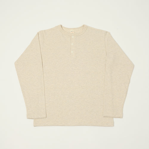 Warehouse & Co 5907 Long Sleeve Henley - Oatmeal