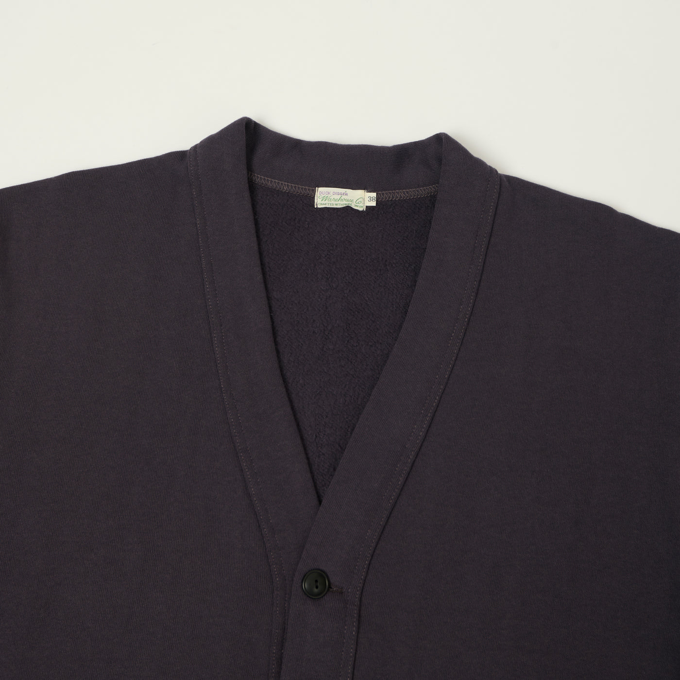 Warehouse & Co 'Duck Digger' 498 Sweat Cardigan - Dark Navy