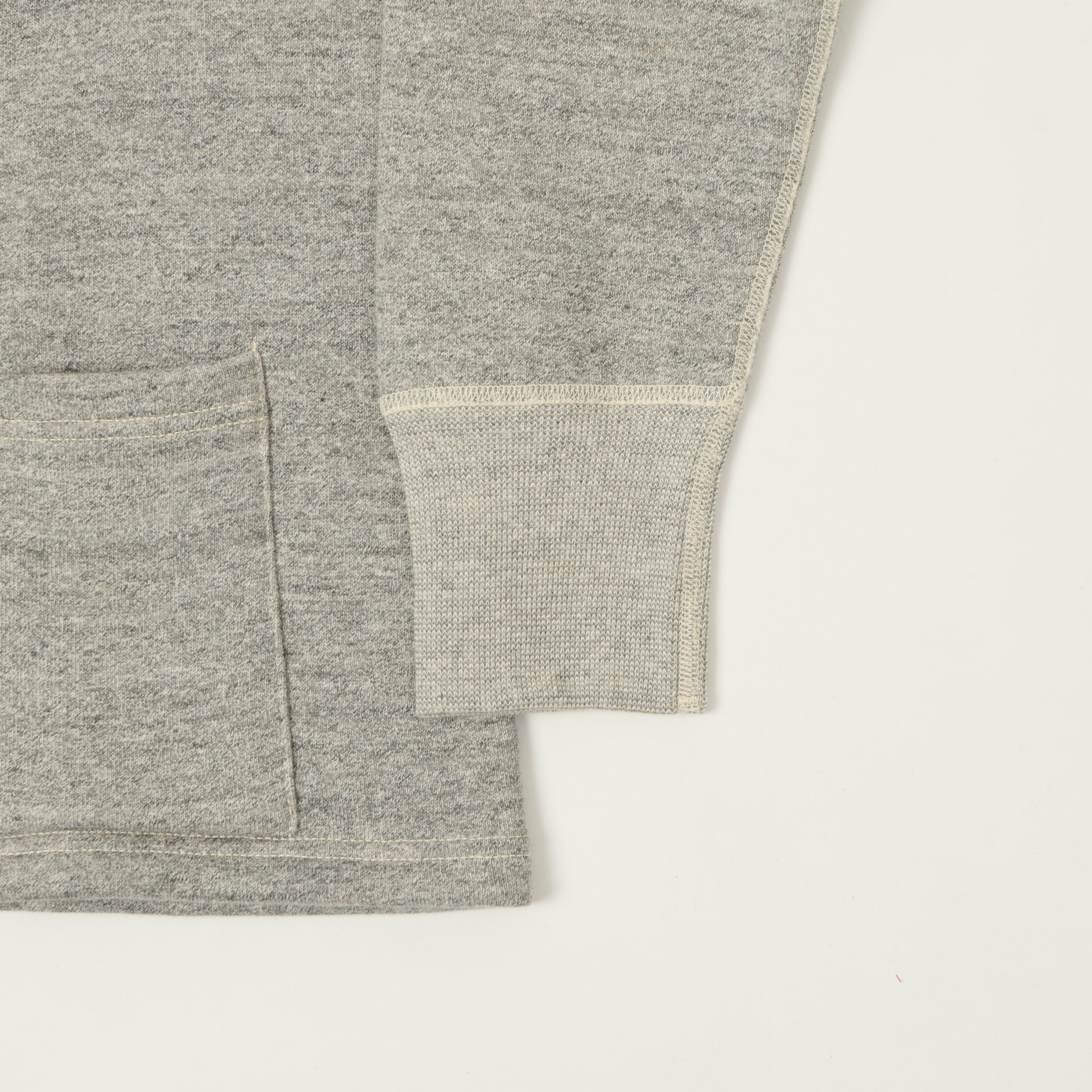 Warehouse & Co 'Duck Digger' 498 Sweat Cardigan - Heather Grey