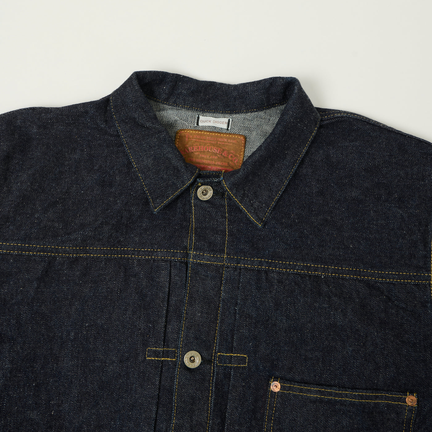 Warehouse & Co 'Duck Digger' DD-S2000XX WWII Type I Denim Jacket - One Wash