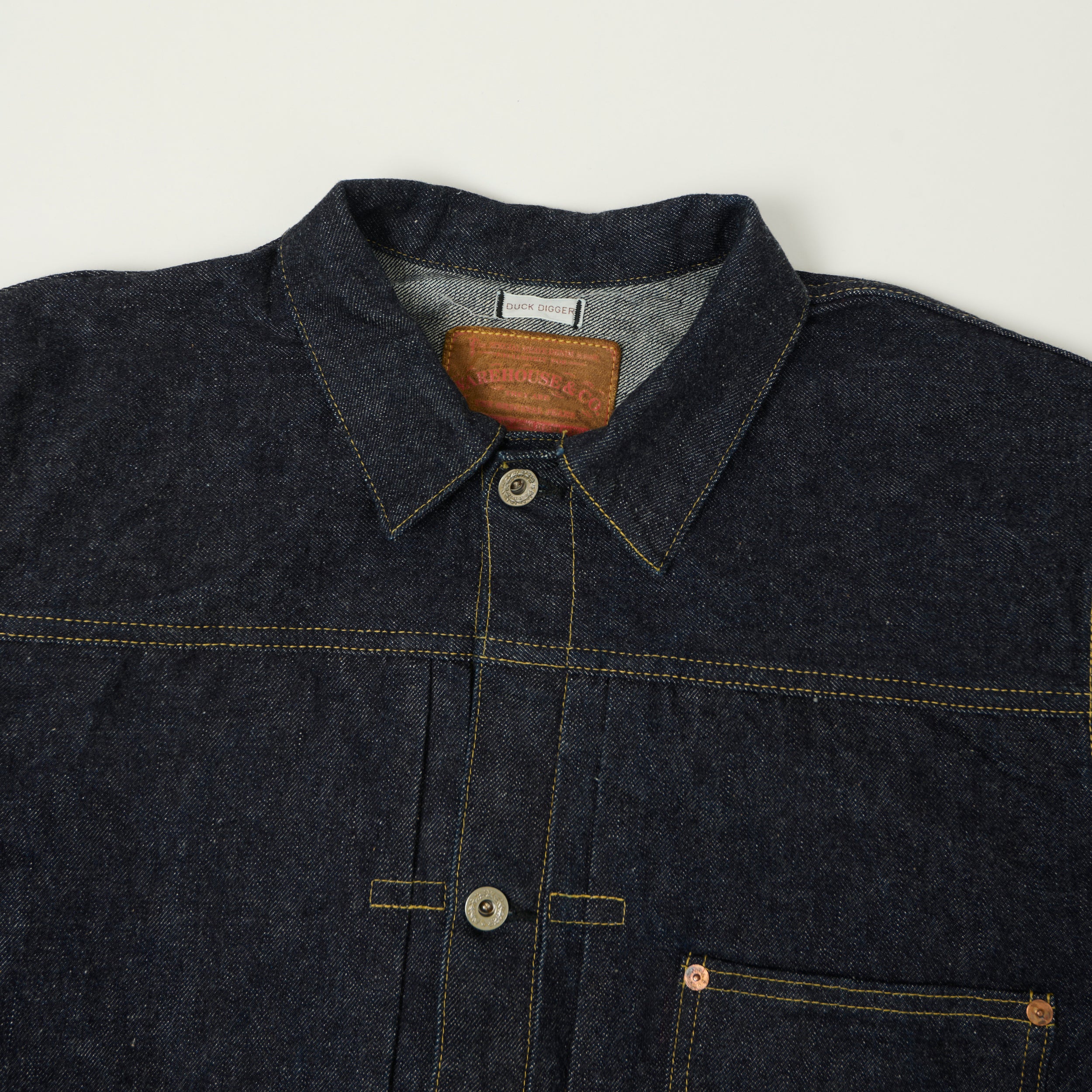 Warehouse & Co 'Duck Digger' DD-S2000XX WWII Type I Denim Jacket - One Wash