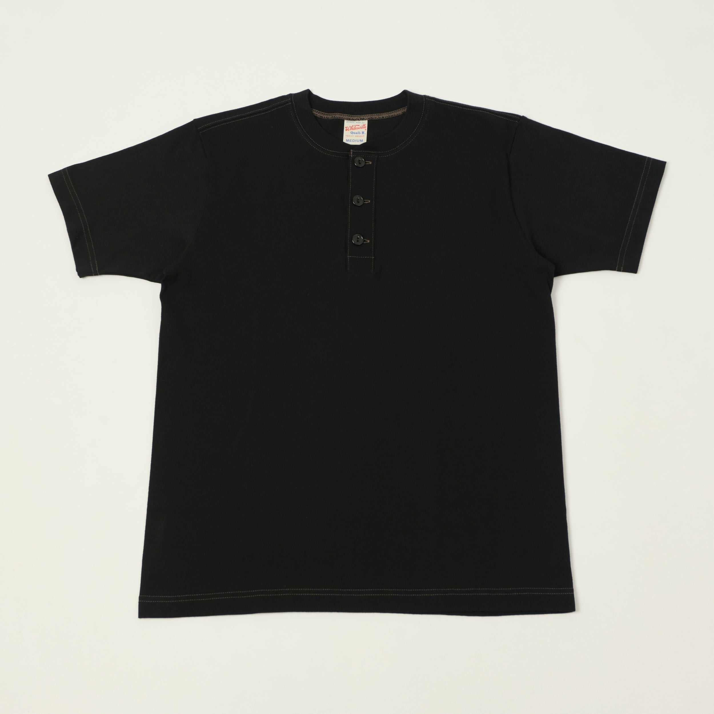Whitesville Classic Henley T-Shirt - Black