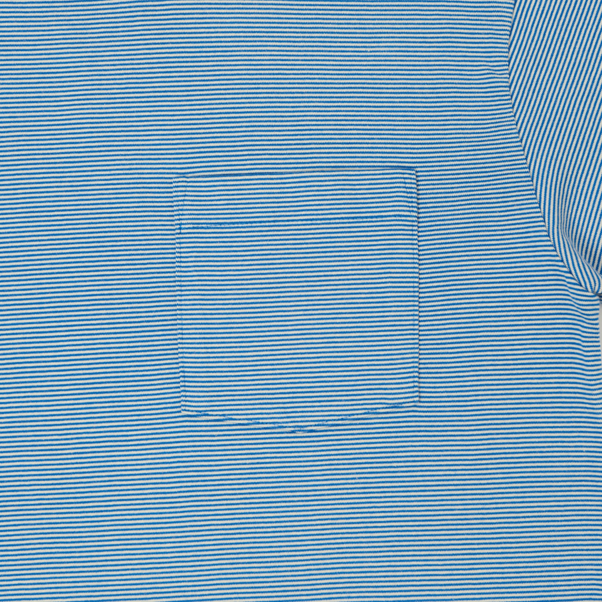Whitesville Fine Line Stripe Border T-Shirt - Blue