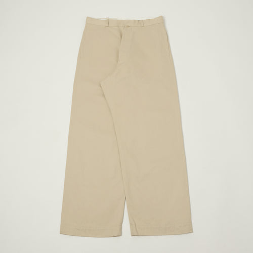 YAECA Wide Leg Classic Chino - Beige