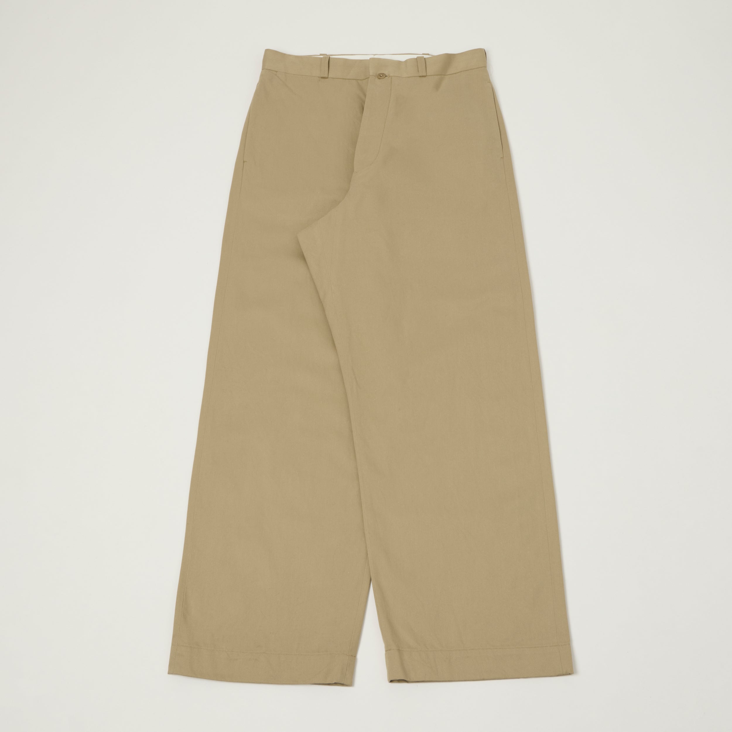 YAECA Wide Leg Classic Chino - Khaki