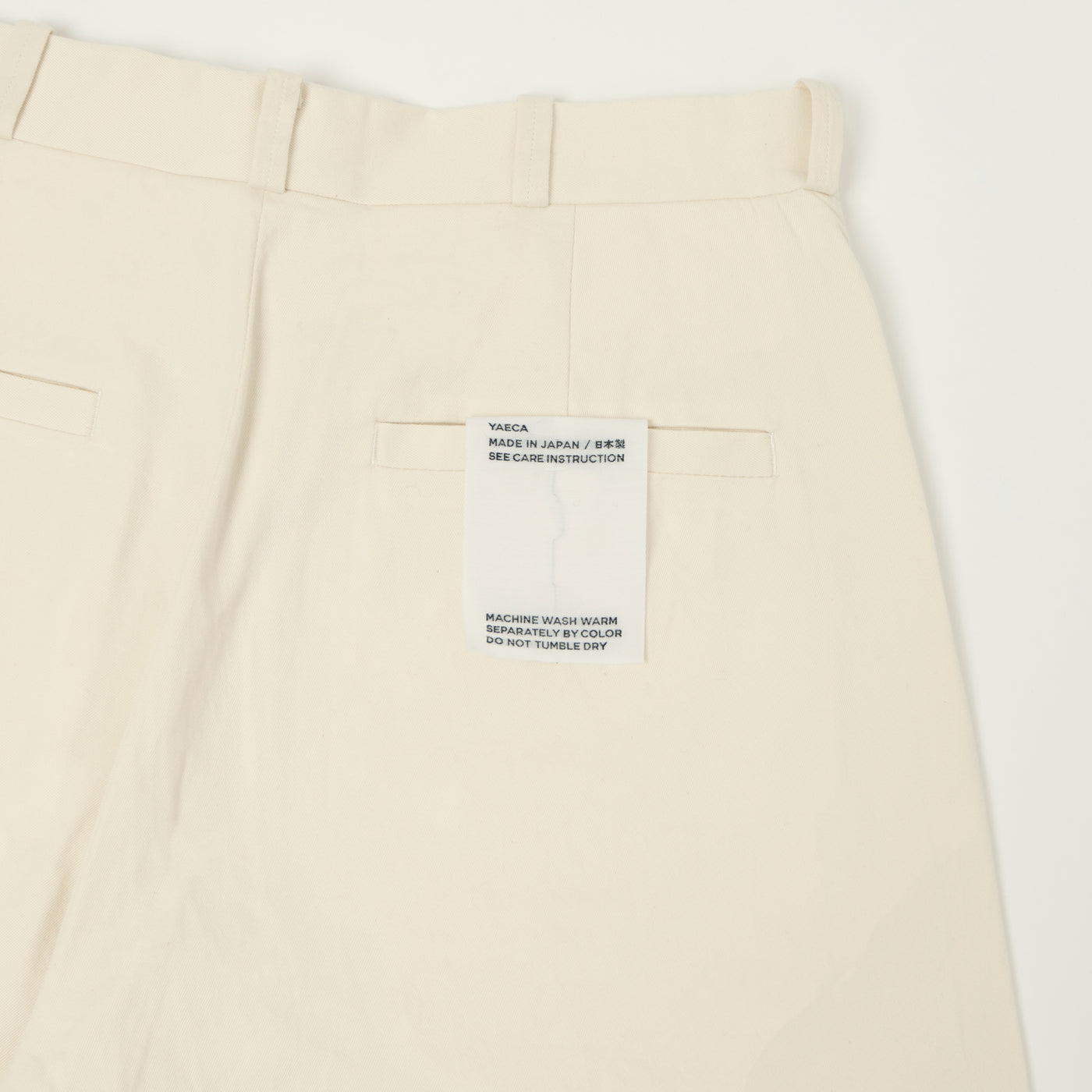 YAECA Wide Leg Classic Chino - White