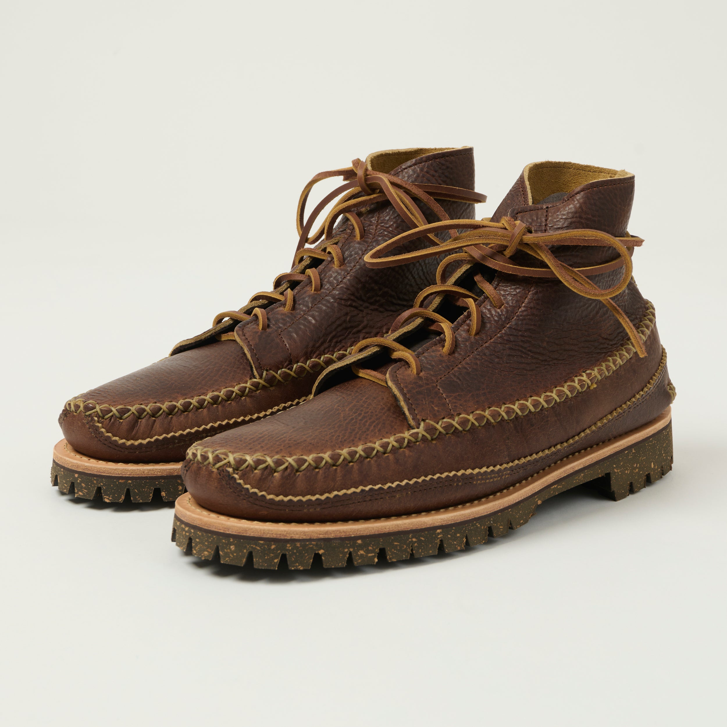 Yuketen All Handsewn Maine Guide 6 Eye Boots - Chromexel Brown