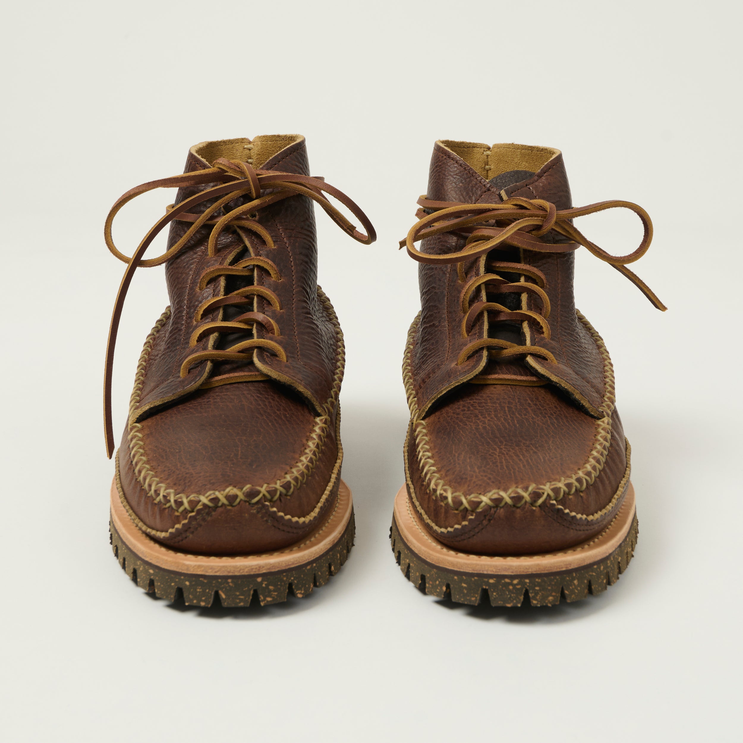 Yuketen All Handsewn Maine Guide 6 Eye Boots - Chromexel Brown