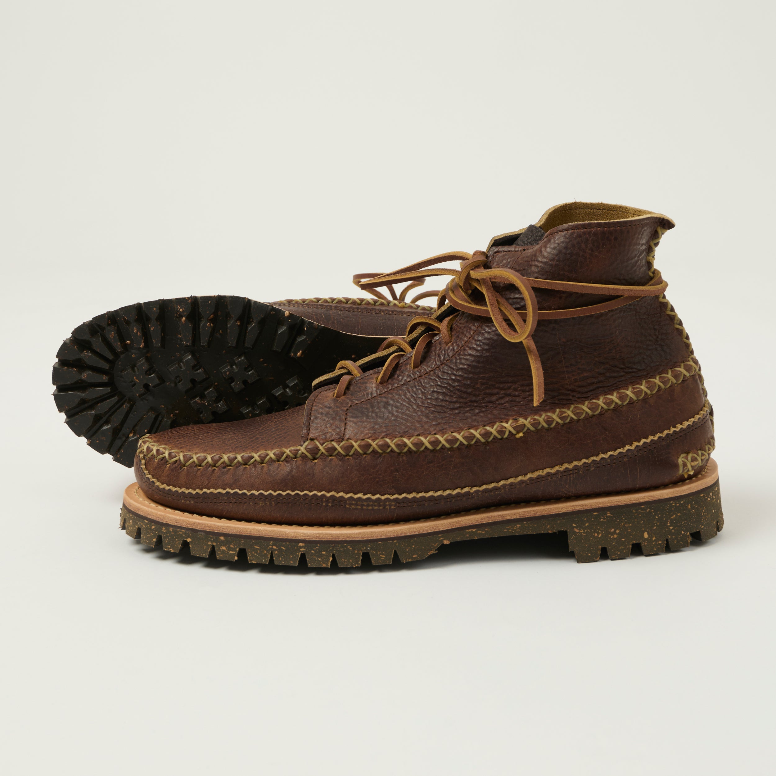 Yuketen All Handsewn Maine Guide 6 Eye Boots - Chromexel Brown