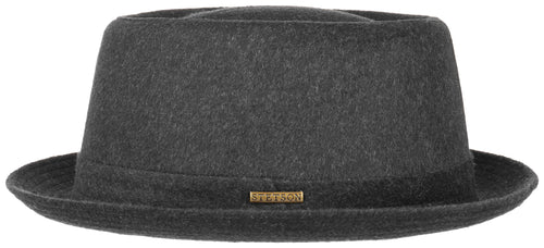 Stetson Wool Pork Pie Hat - Charcoal
