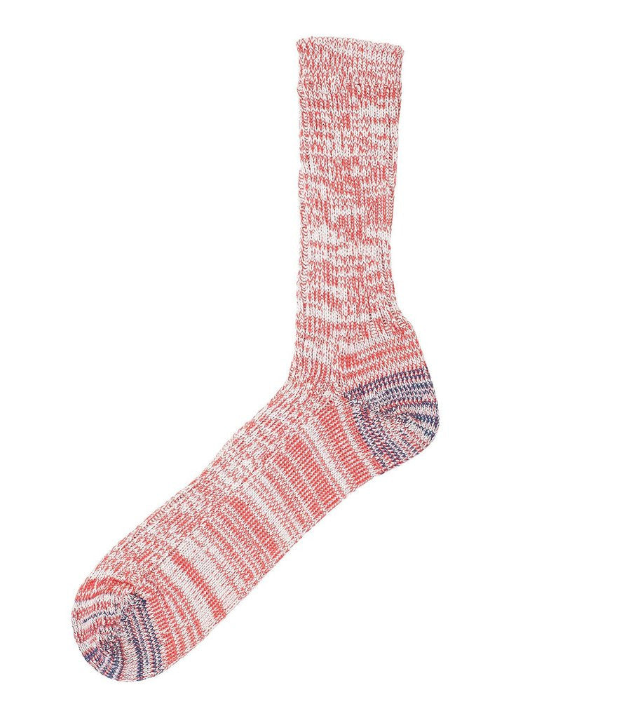 Merz b. Schwanen 271 Cotton Sock - Red Melange