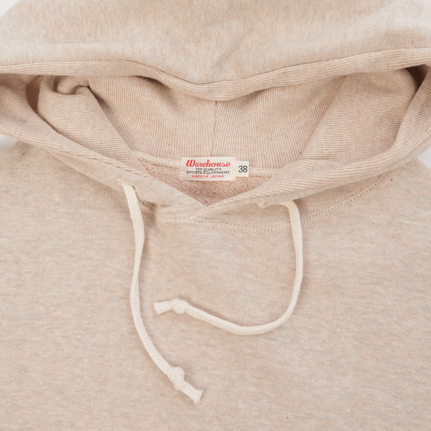 Warehouse & Co 450 Two Needle Hooded Sweatshirt - Oatmeal
