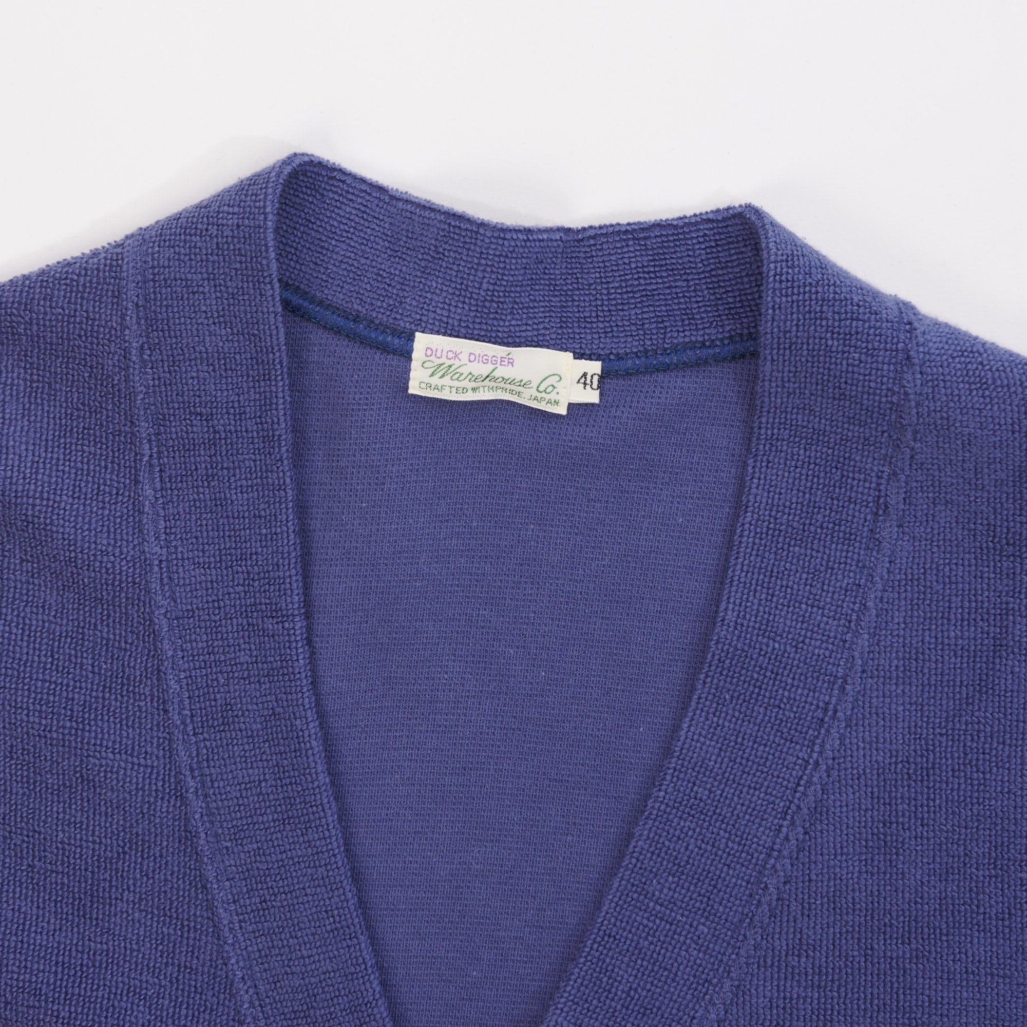 Warehouse & Co 488 'Chiefs' Cotton Pile Cardigan - Navy