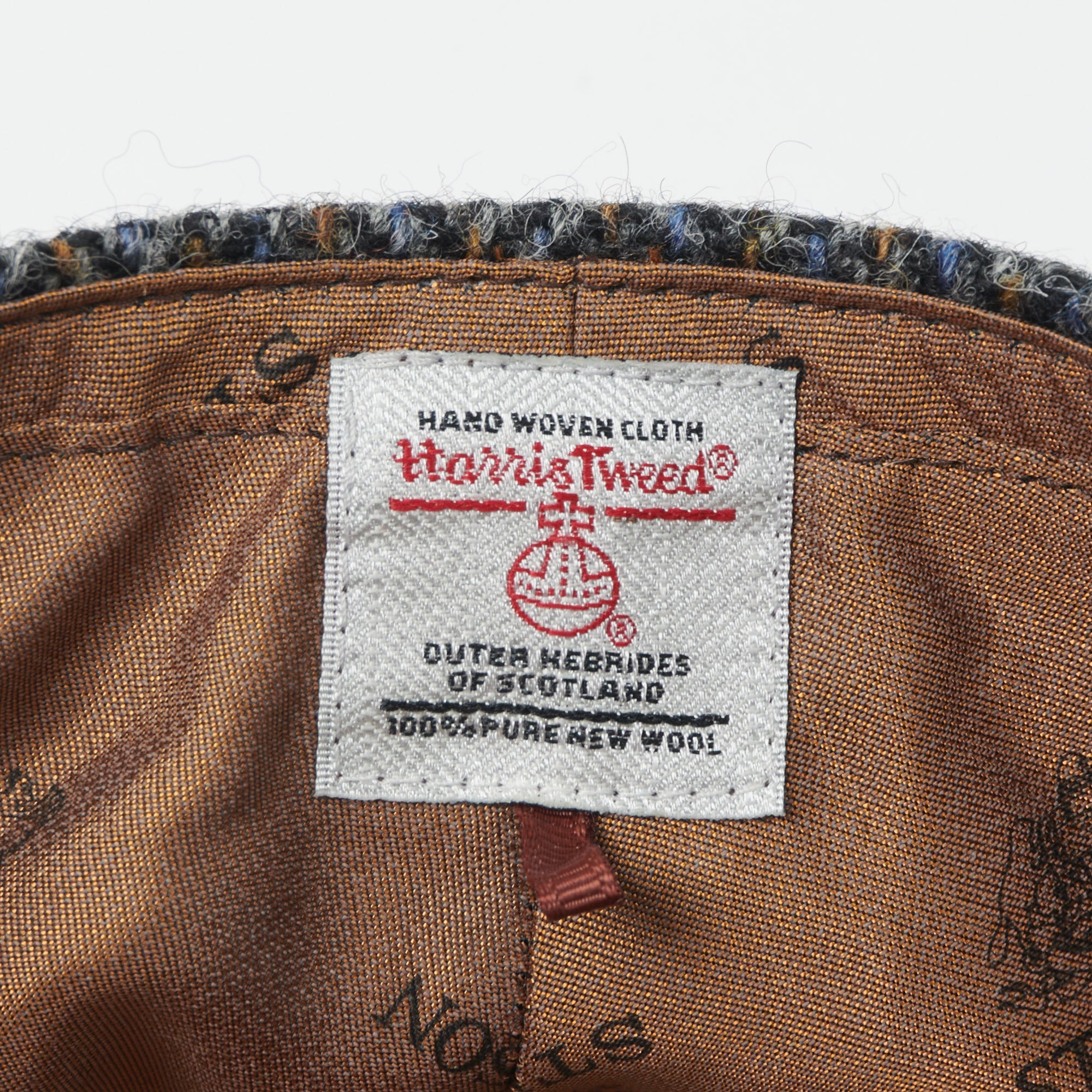 Stetson Hatteras Harris Tweed Flat Cap - Blue/Grey