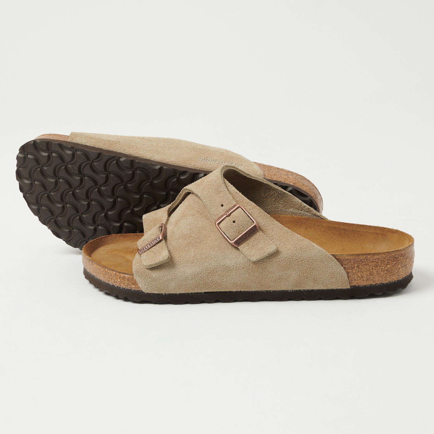 Birkenstock Zürich Suede Leather Sandal - Taupe