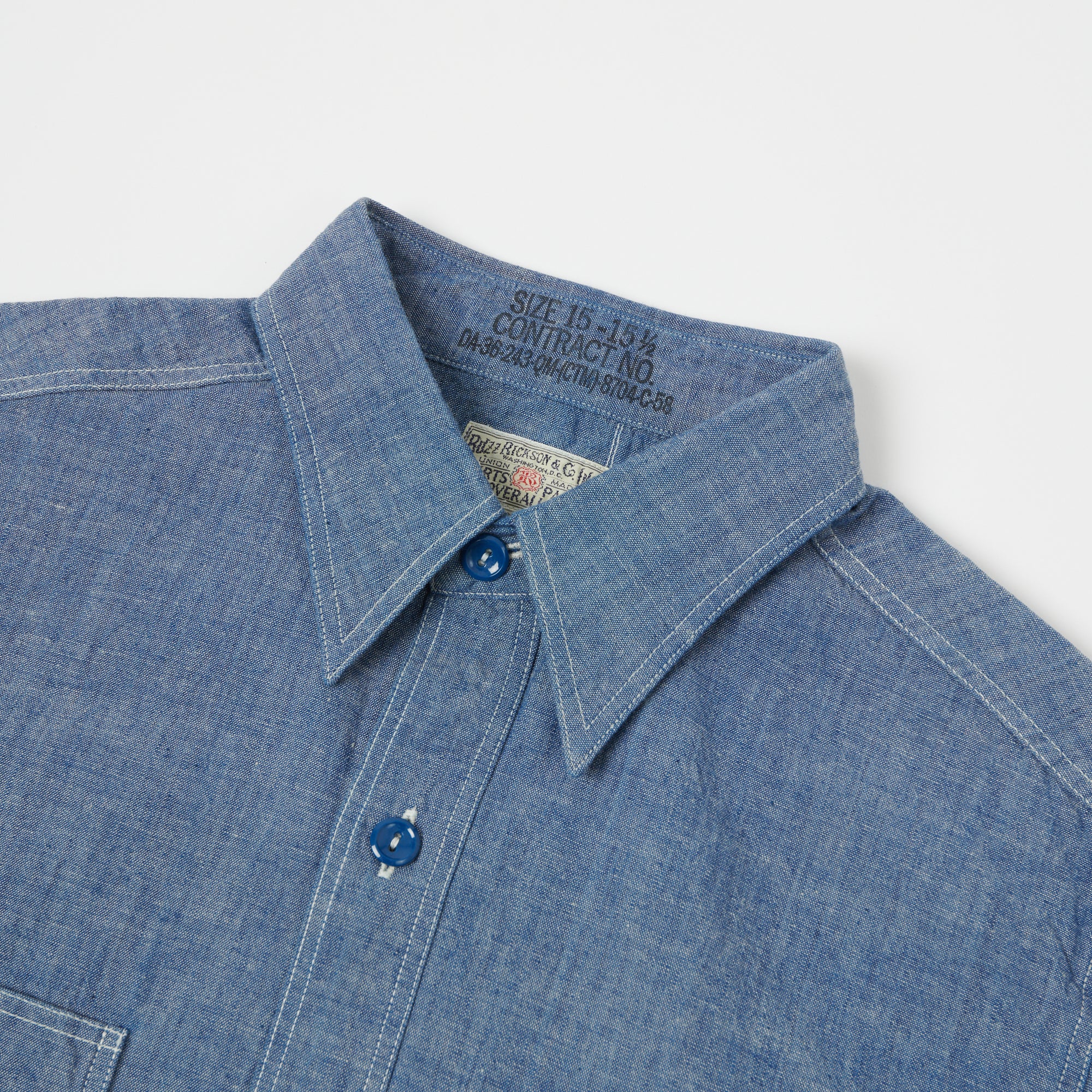 Buzz Rickson's U.S. Navy Chambray Work Shirt - Blue