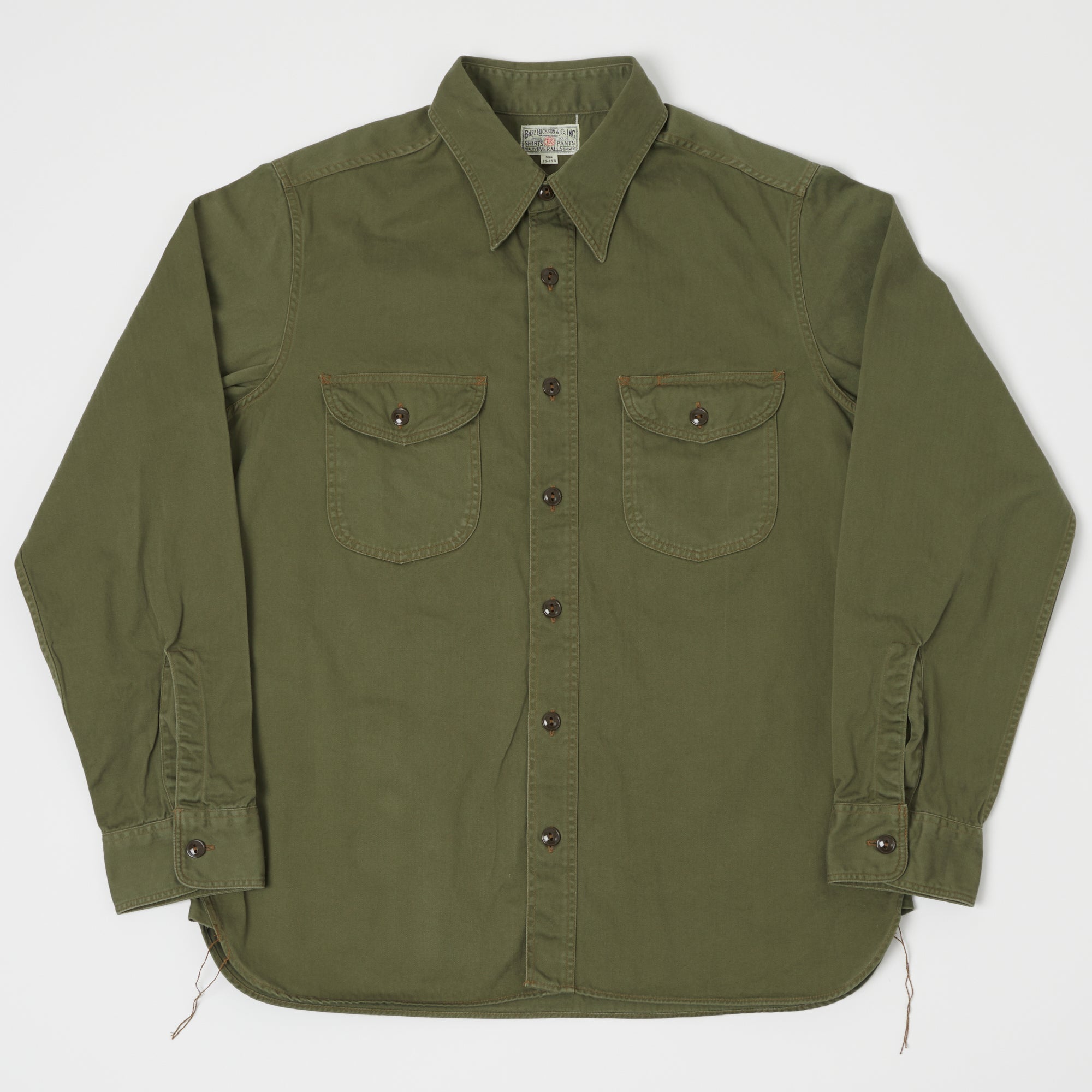 Buzz Rickson's Herringbone Work Shirt - Olive