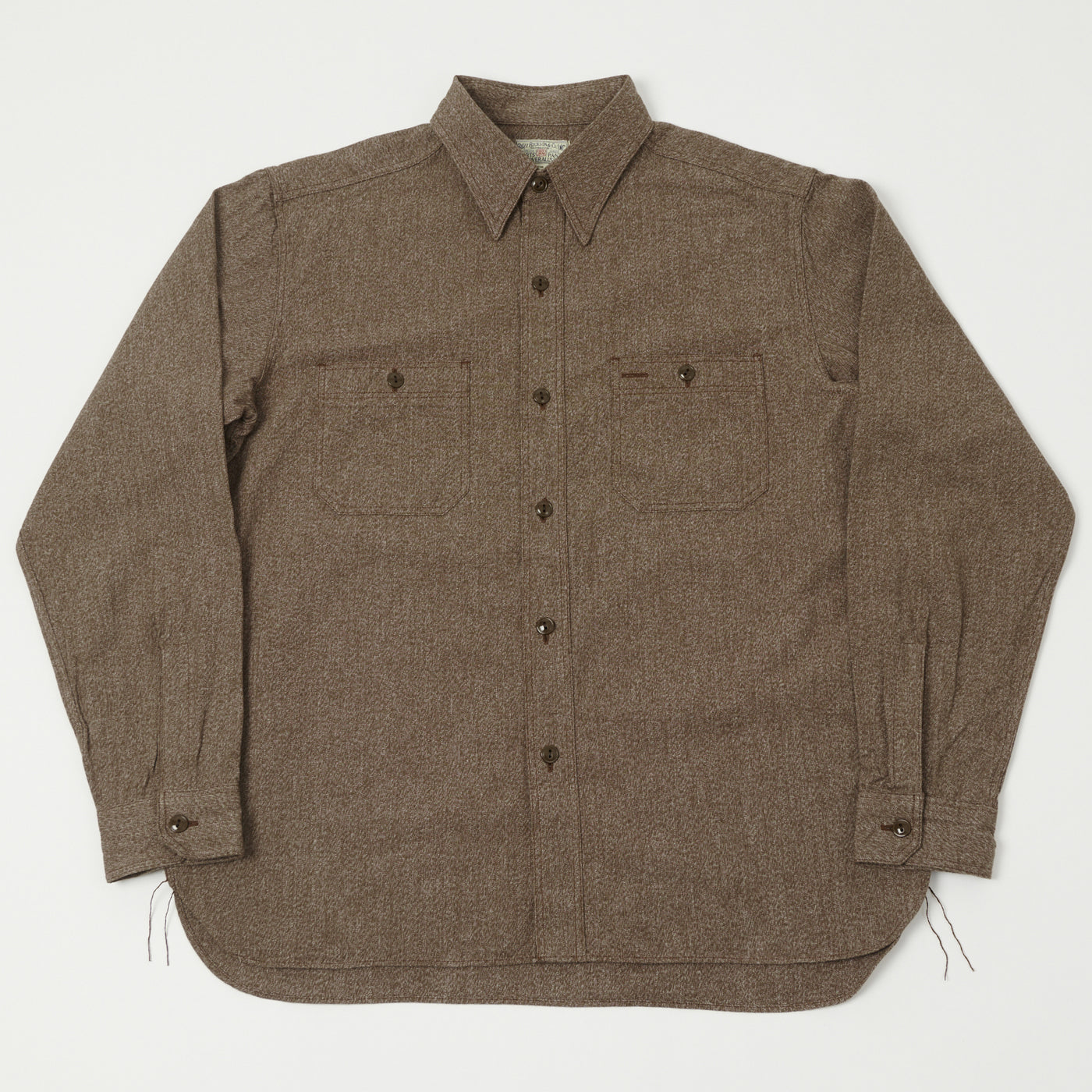 Buzz Rickson's Covert Cloth Work Shirt - Brown