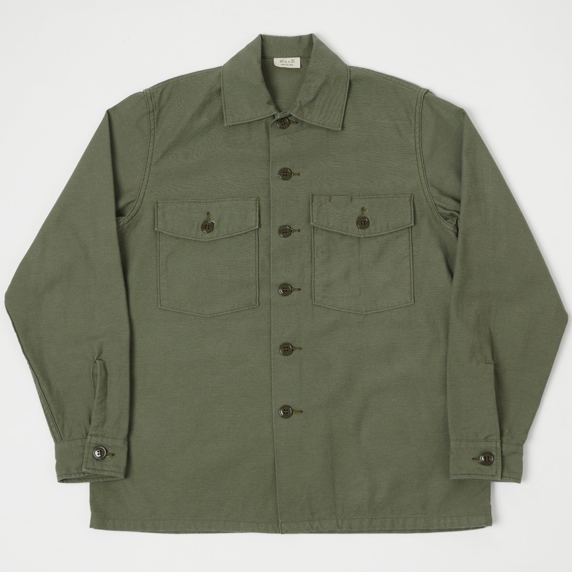 Buzz Rickson's OG-107 Sateen Utility Shirt - Olive