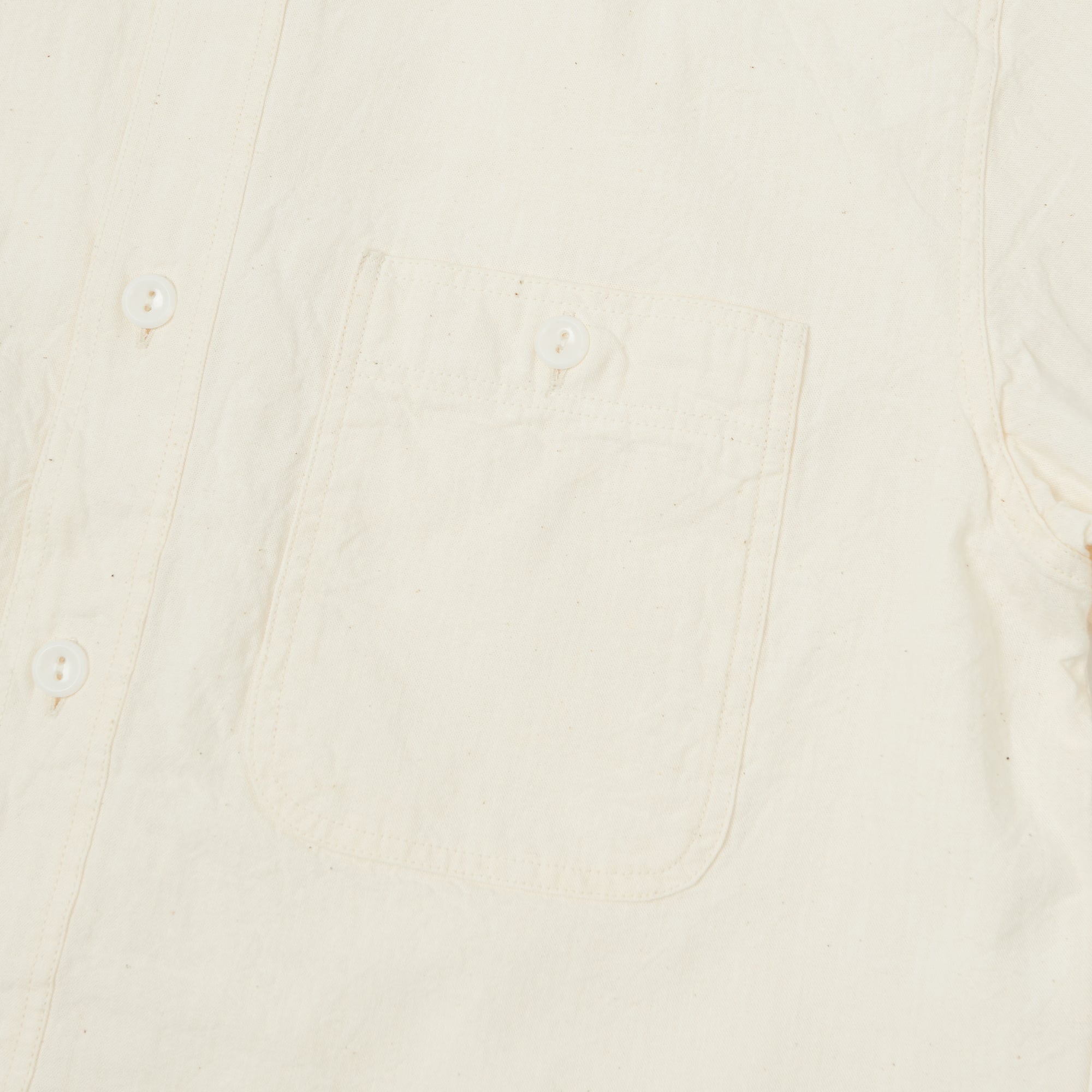 Buzz Rickson's Short Sleeve Chambray Shirt - White