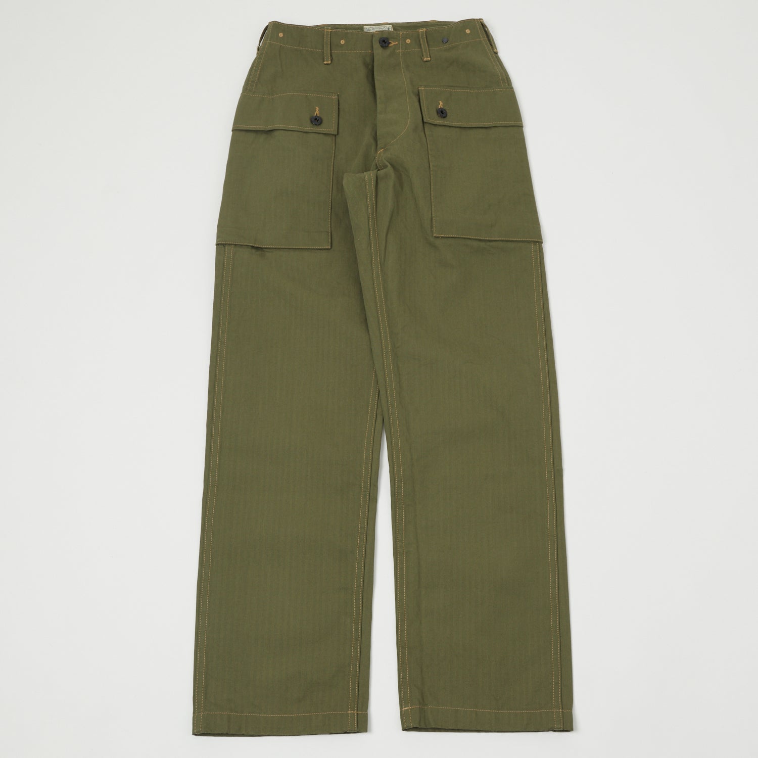 Buzz Rickson's U.S. Marine Corps P44 Herringbone 'Monkey Pants' - Olive