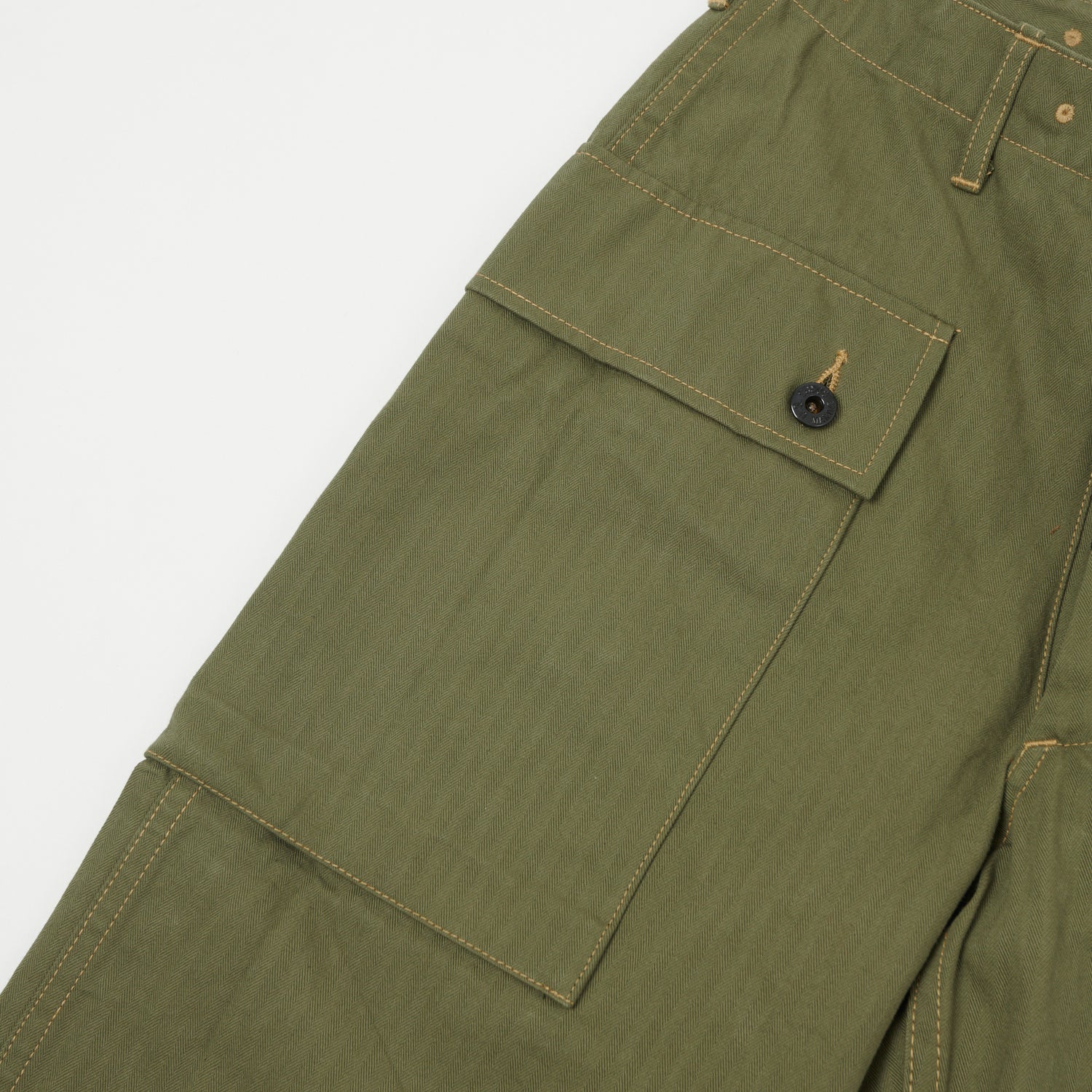 Buzz Rickson's U.S. Marine Corps P44 Herringbone 'Monkey Pants' - Olive