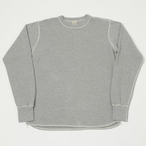 Buzz Rickson's Long Sleeve Thermal T-Shirt - Heather Grey