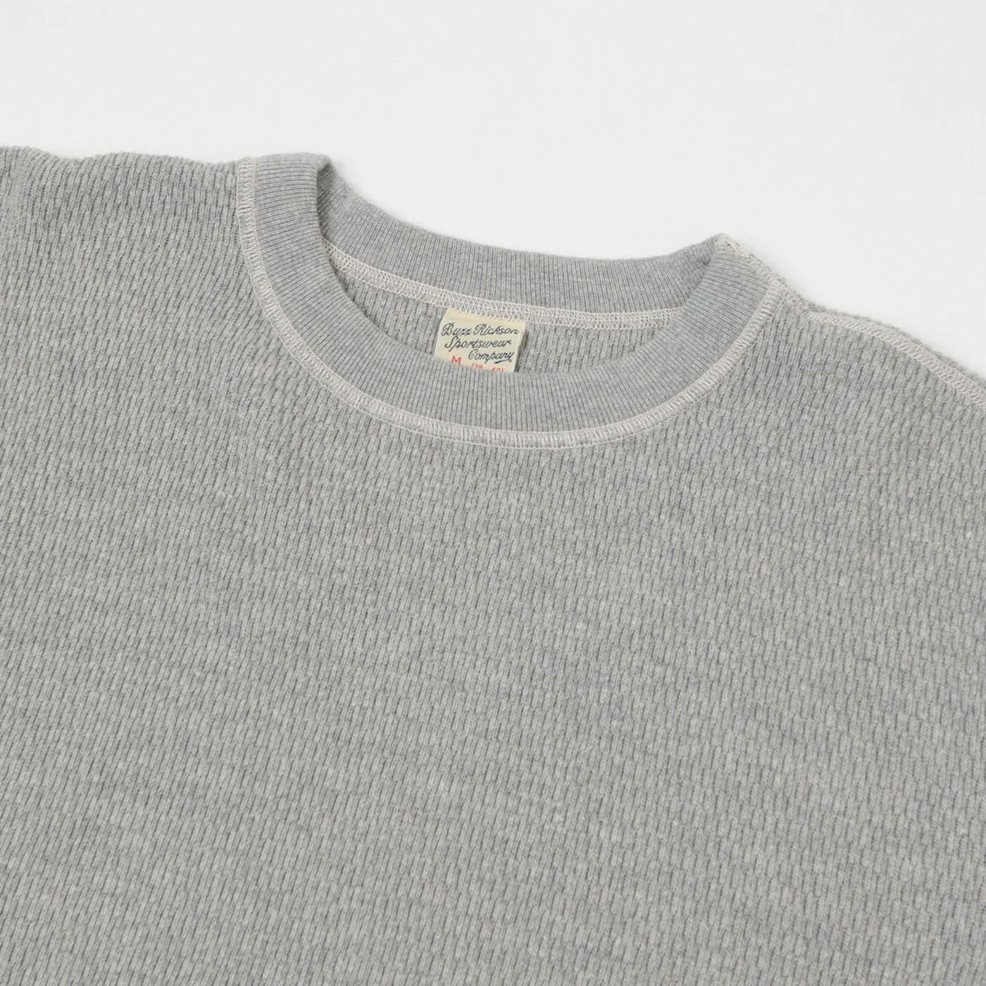 Buzz Rickson's Long Sleeve Thermal T-Shirt - Heather Grey