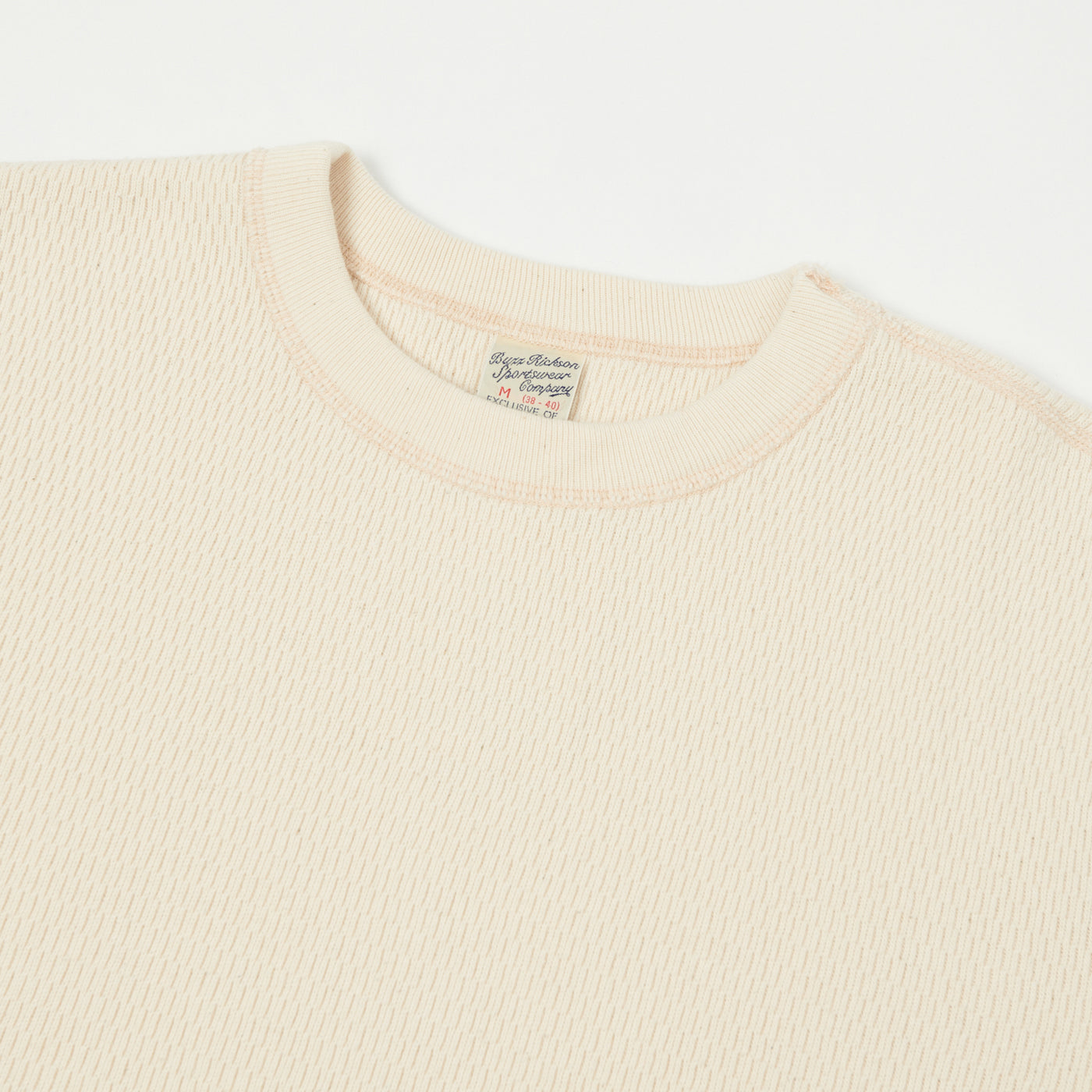 Buzz Rickson's Long Sleeve Thermal T-Shirt - Natural