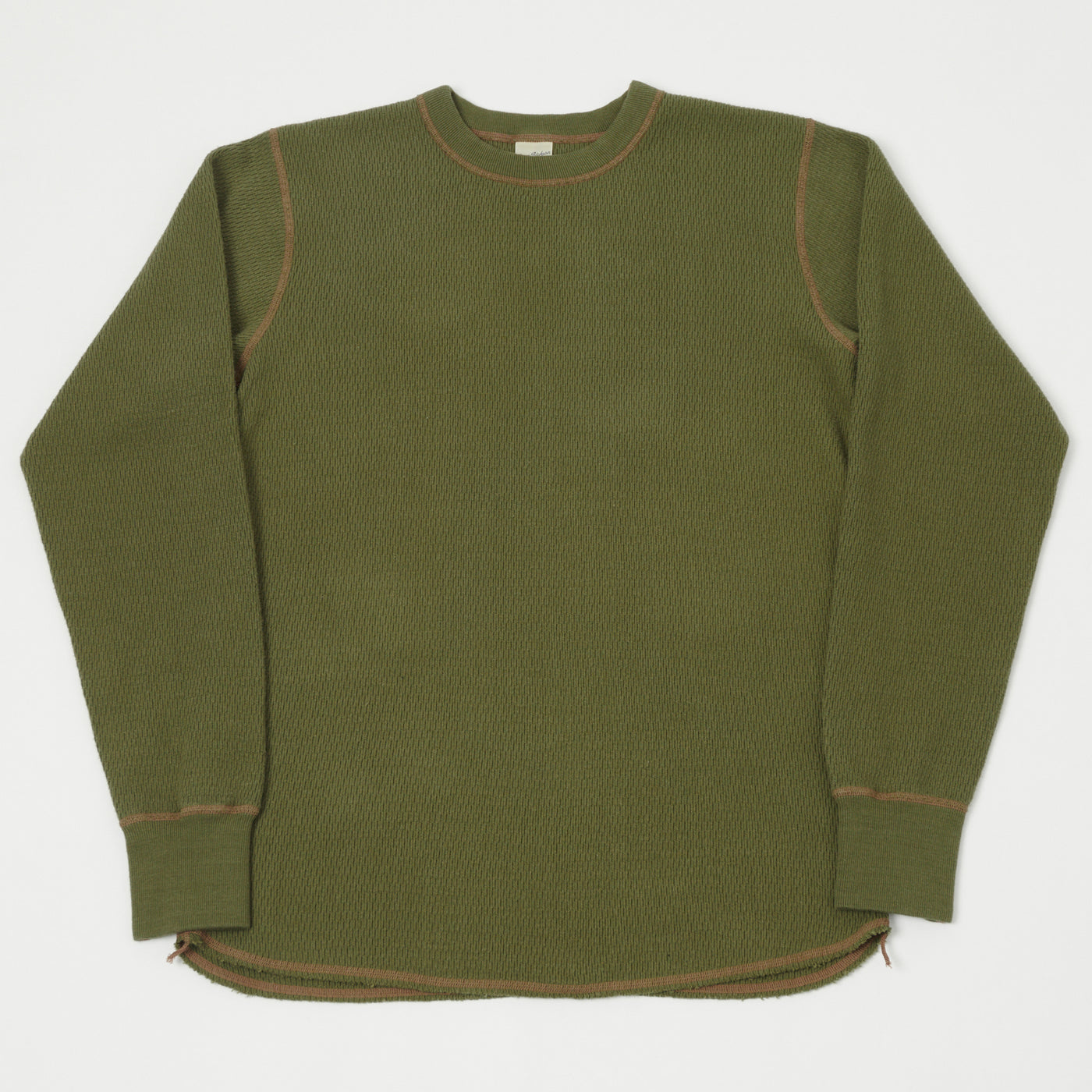 Buzz Rickson's Long Sleeve Thermal T-Shirt - Olive