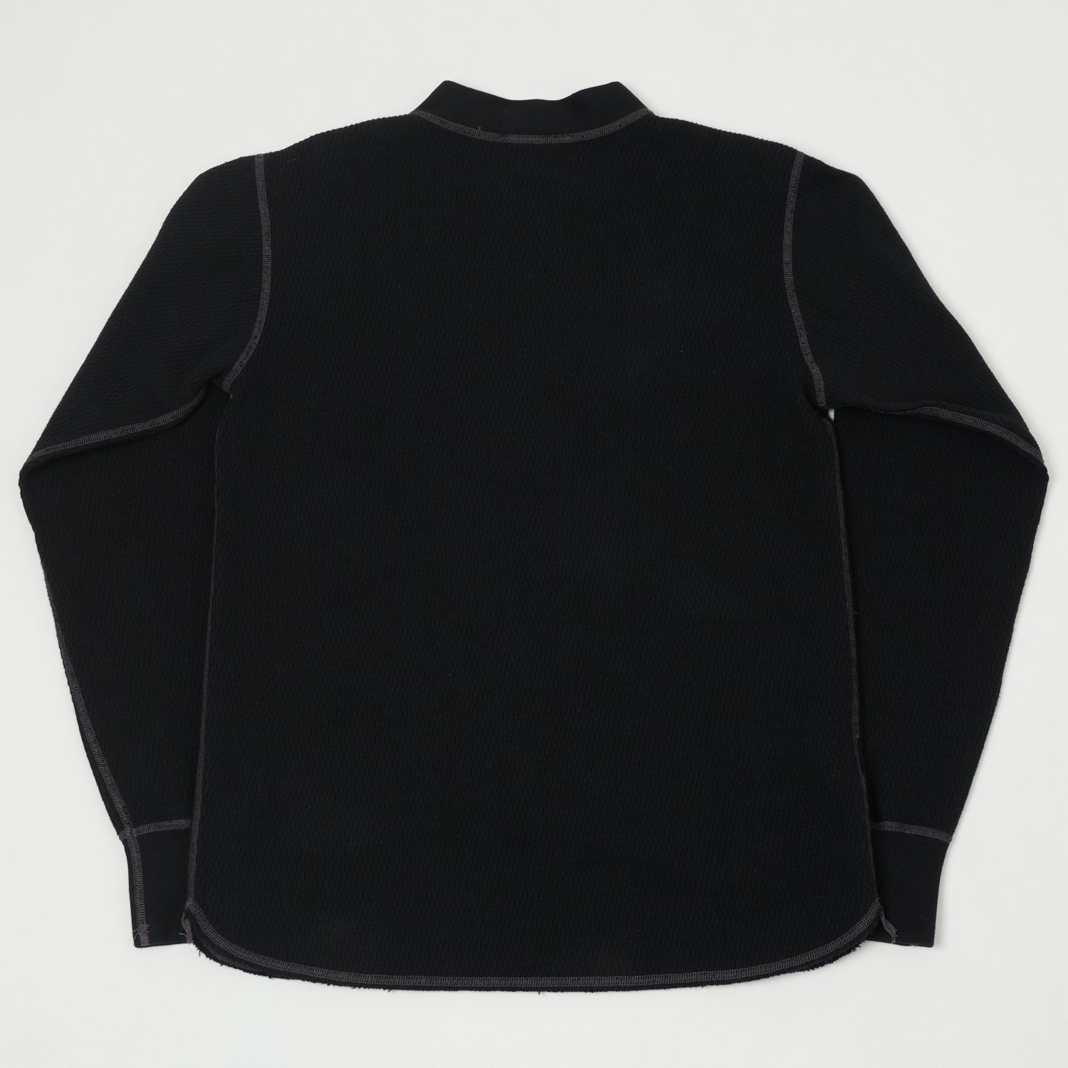 Buzz Rickson's Long Sleeve Thermal Henley - Black