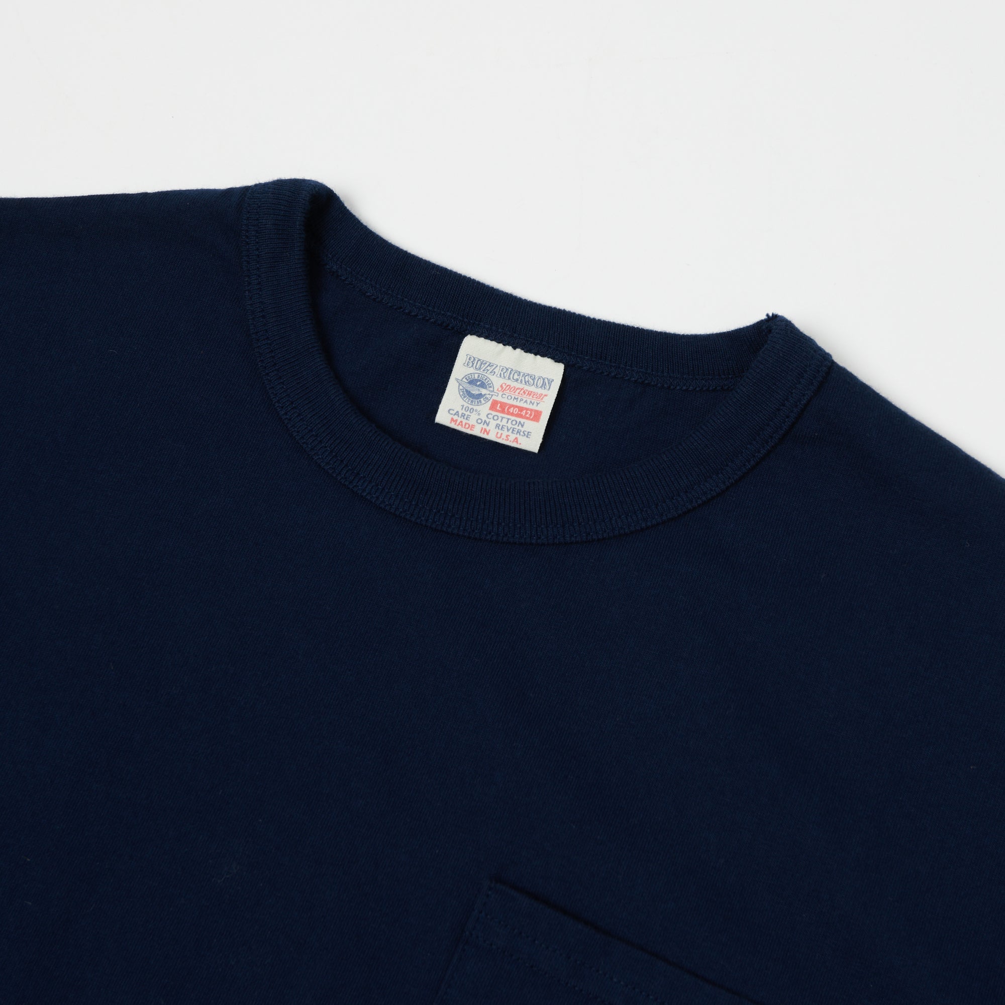 Buzz Rickson's Pocket T-Shirt - Navy