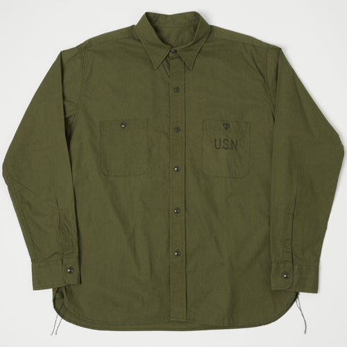 Buzz Rickson's U.S. Navy N-3 Utility Work Shirt - Olive
