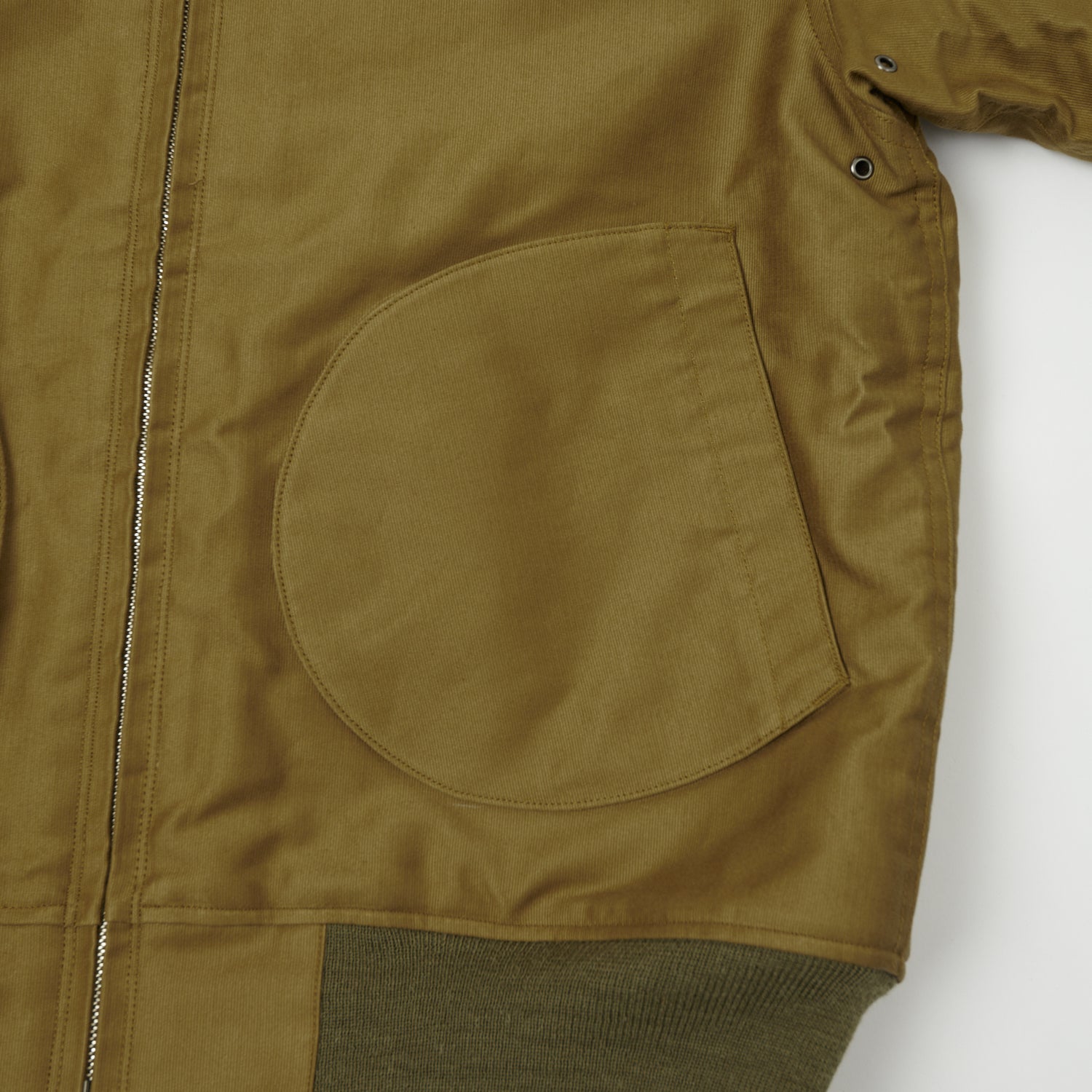 Buzz Rickson's U.S. Navy Zip Through Deck Jacket - Khaki Demotex