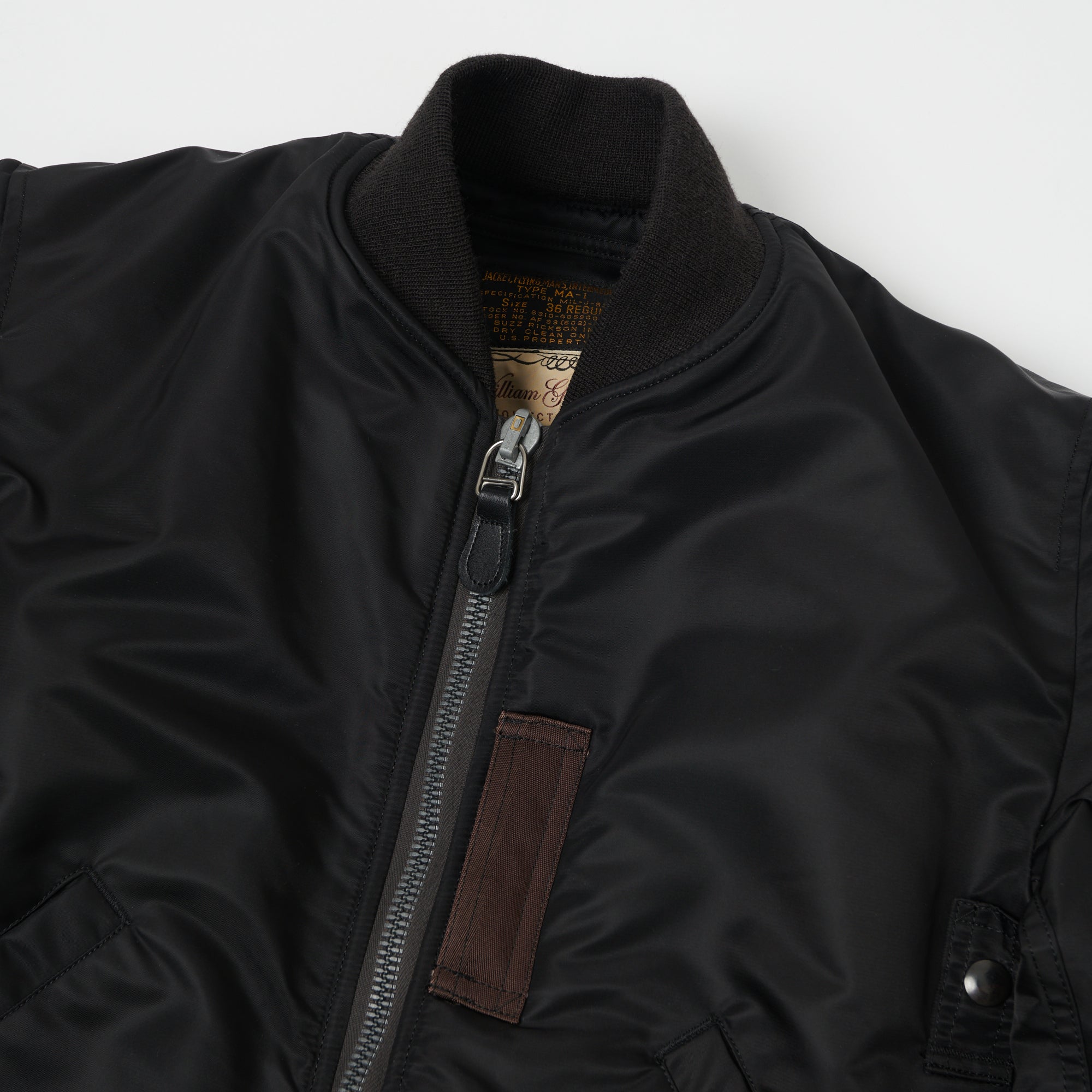 Buzz Rickson's x William Gibson MA-1 Flight Jacket 'Regular' - Black