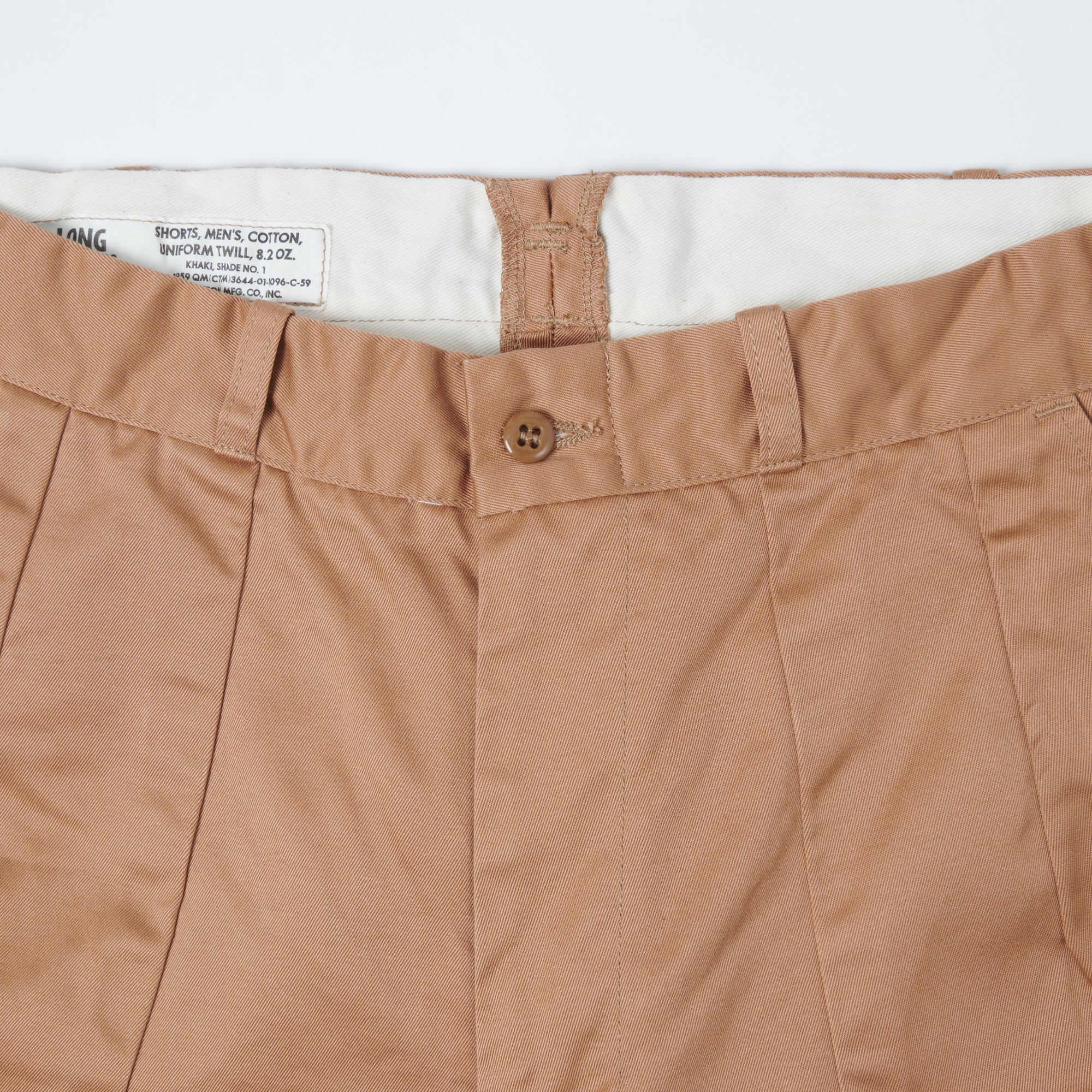 Buzz Rickson's 'Uniform Twill' 8.2oz Chino Short - Khaki