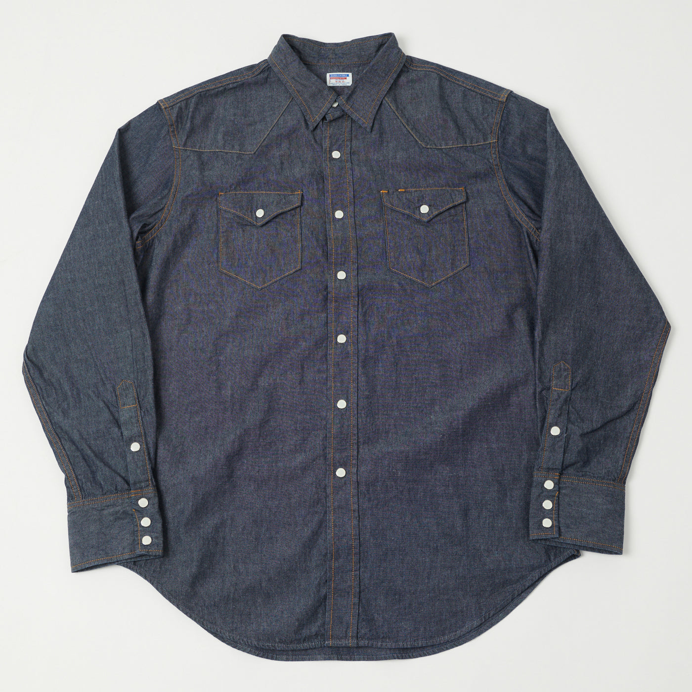 Dubbleworks Lot. 43001 Chambray Western Shirt - Navy Blue
