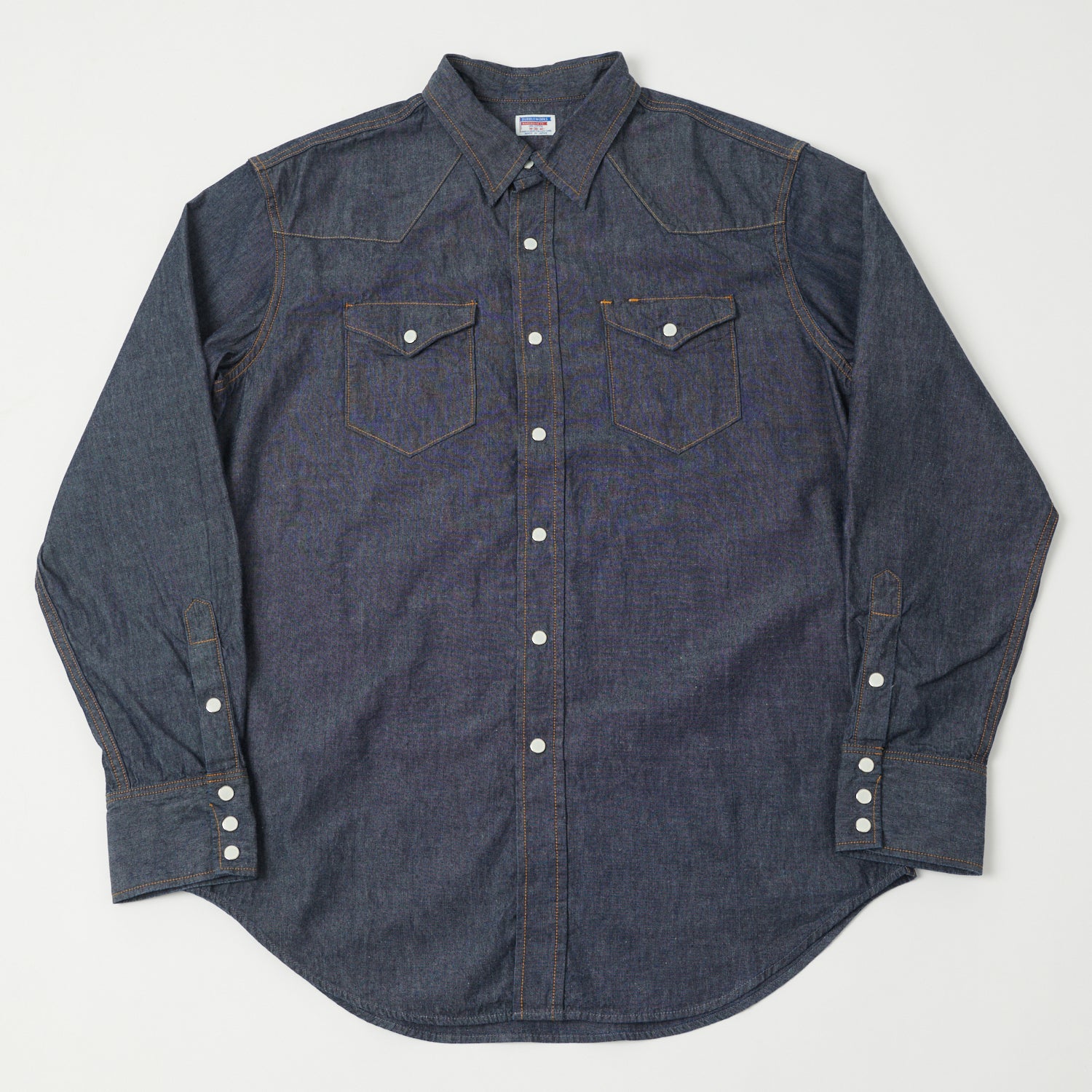 Dubbleworks Lot. 43001 Chambray Western Shirt - Navy Blue
