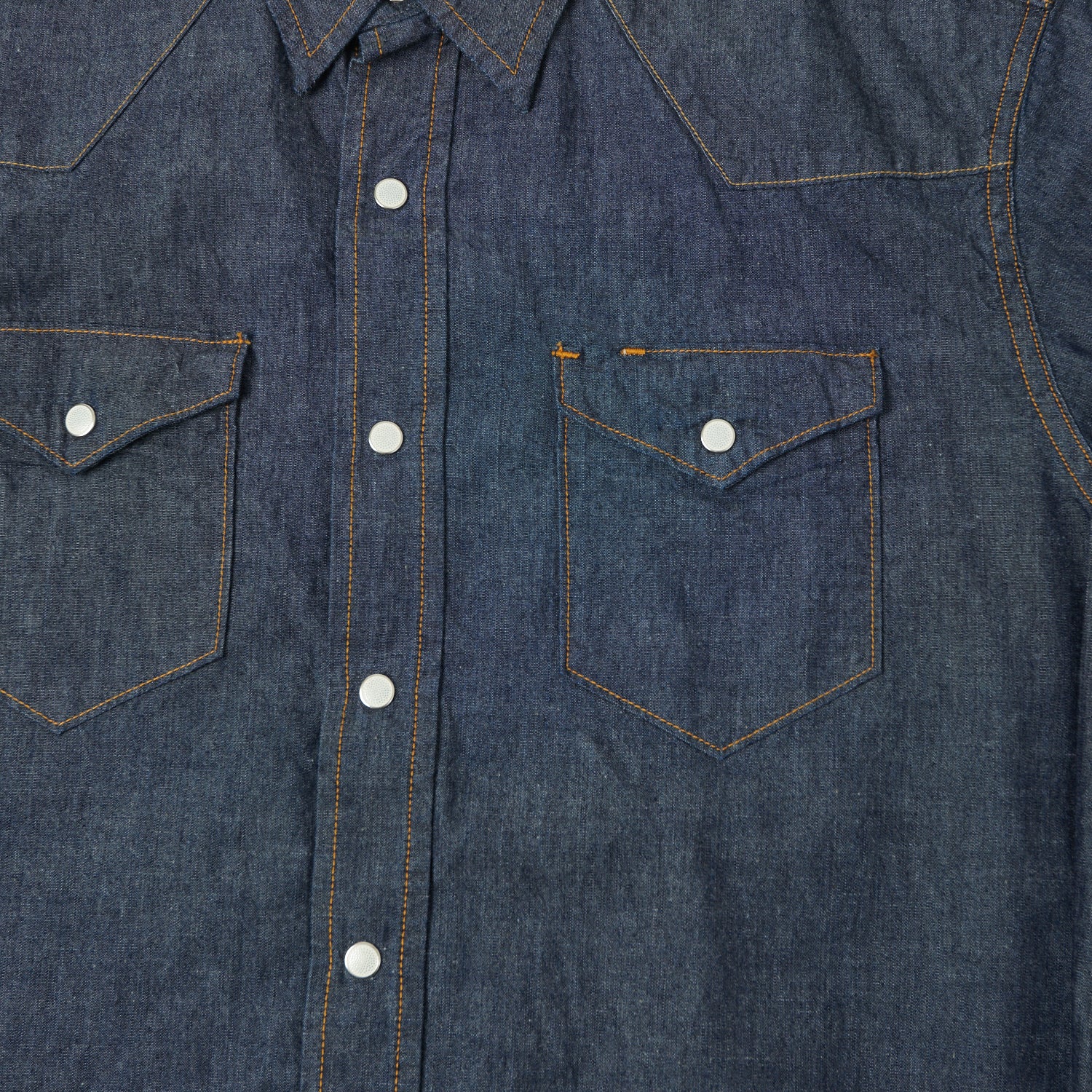 Dubbleworks Lot. 43001 Chambray Western Shirt - Navy Blue