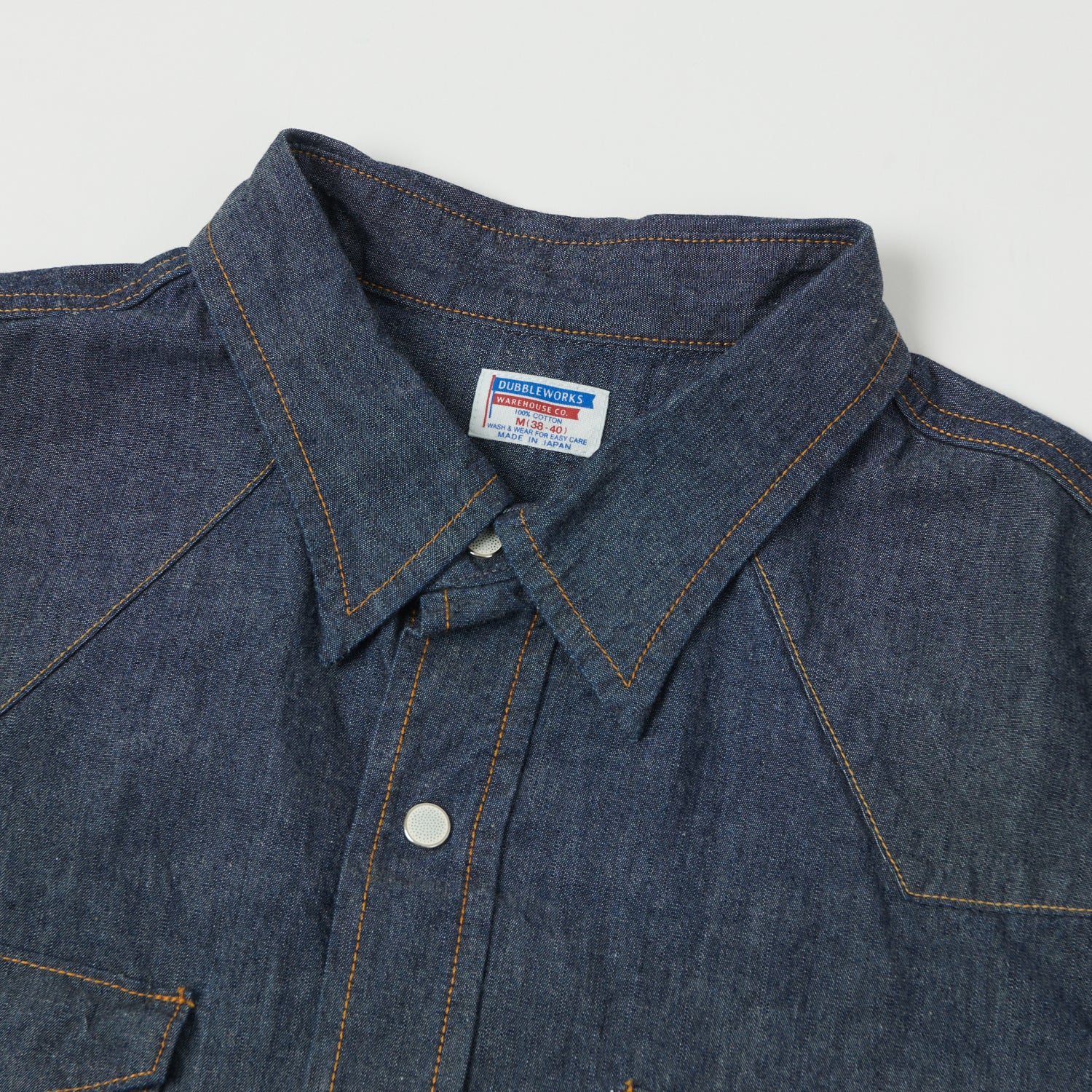Dubbleworks Lot. 43001 Chambray Western Shirt - Navy Blue