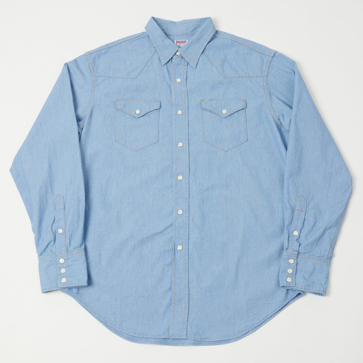 Dubbleworks Lot. 43001 Chambray Western Shirt - Sax Blue