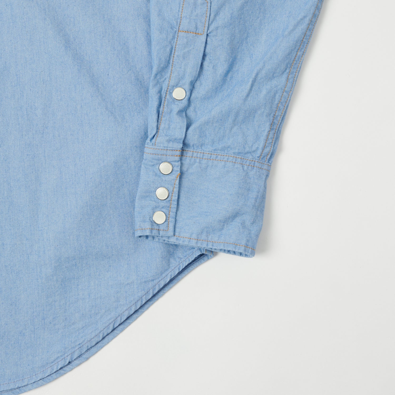 Dubbleworks Lot. 43001 Chambray Western Shirt - Sax Blue