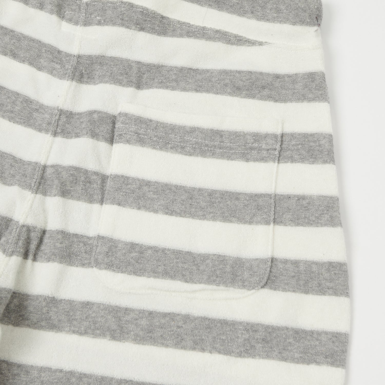 Dubbleworks Pile Border Shorts - Grey Stripe